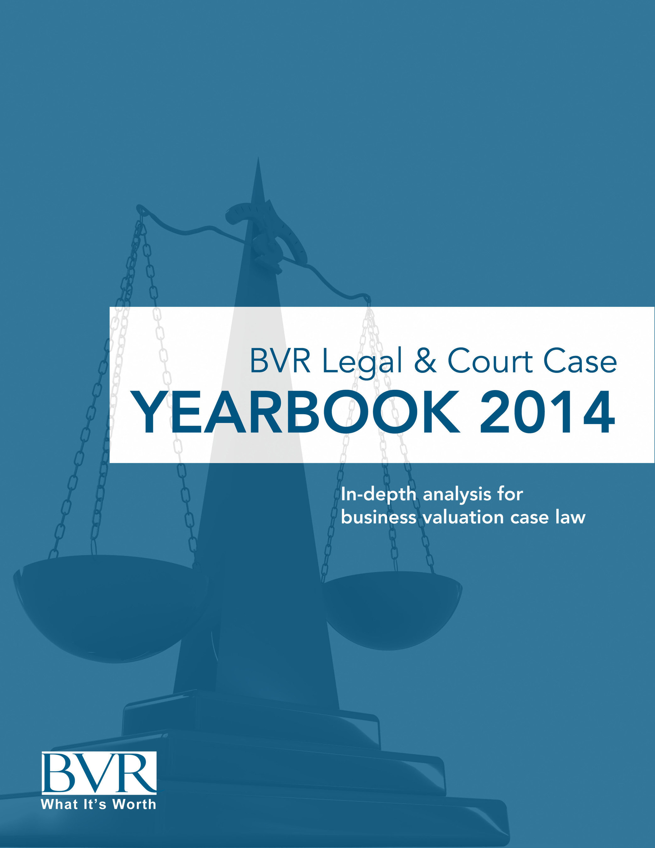 BVR Legal and Court Case Yearbook, 2014 (PRNewsFoto/Business Valuation Resources)