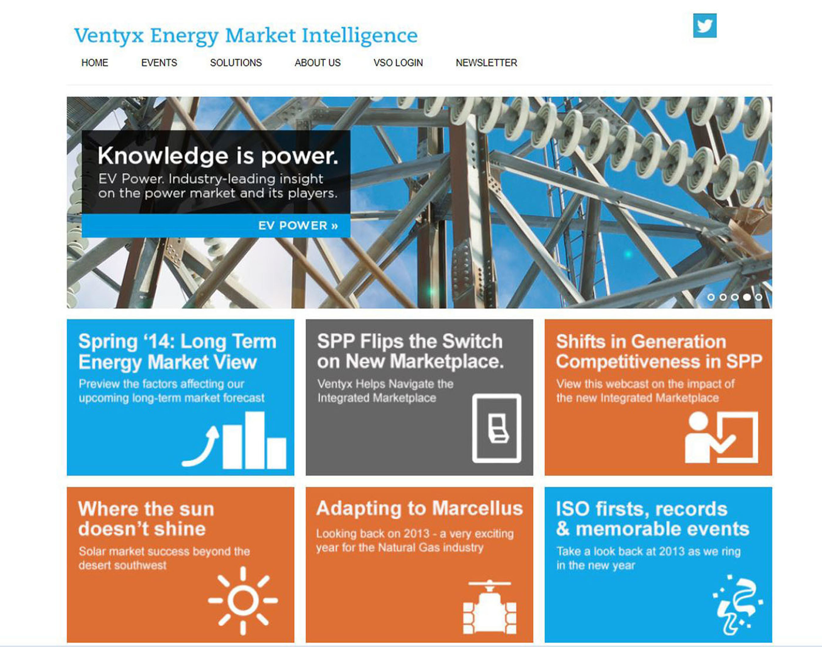 The Ventyx Energy Market Intelligence website offers insights and analysis and the latest events and trends in the energy industry. (PRNewsFoto/Ventyx)
