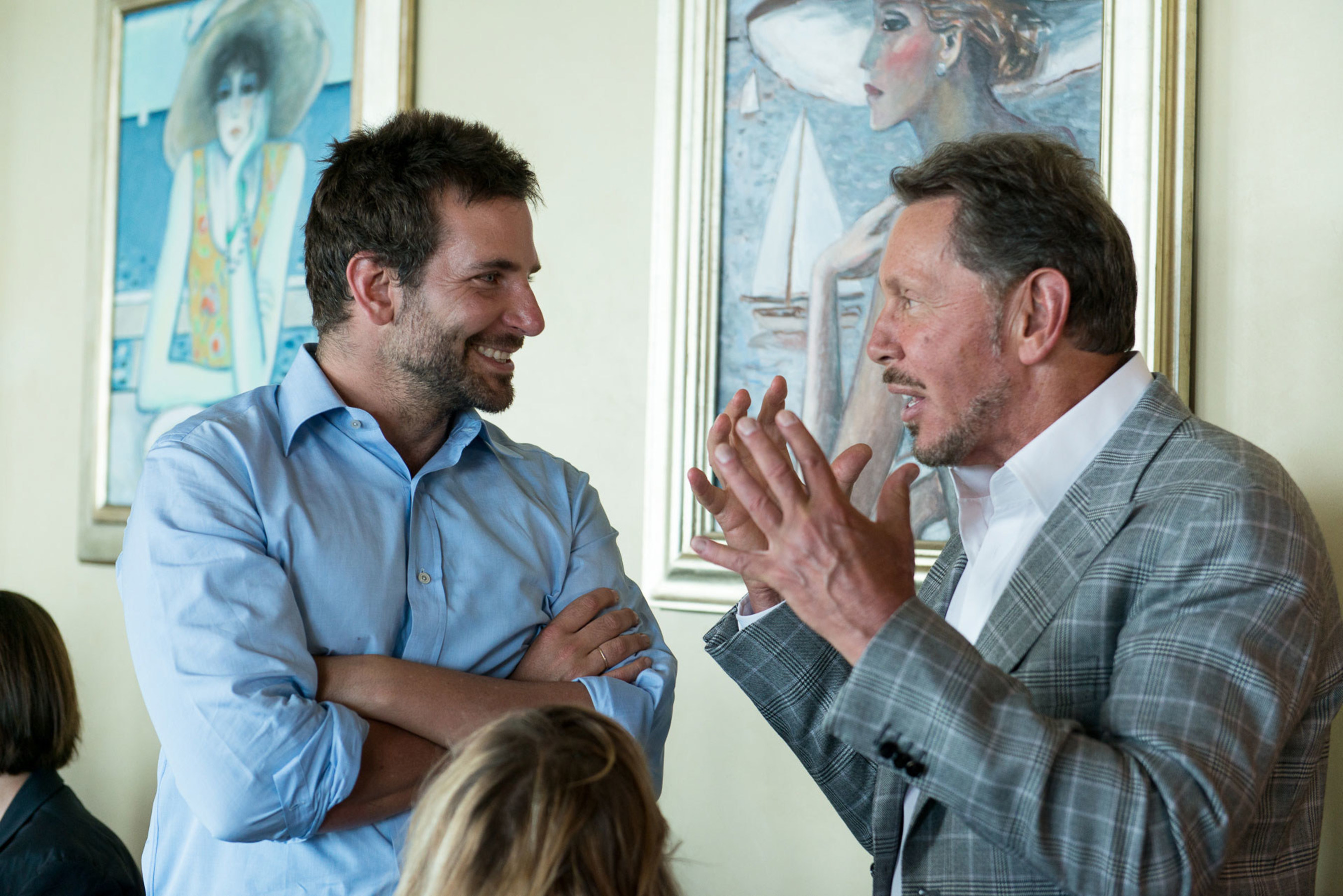 Bradley Cooper and Larry Ellison (PRNewsFoto/Infidea Studios)