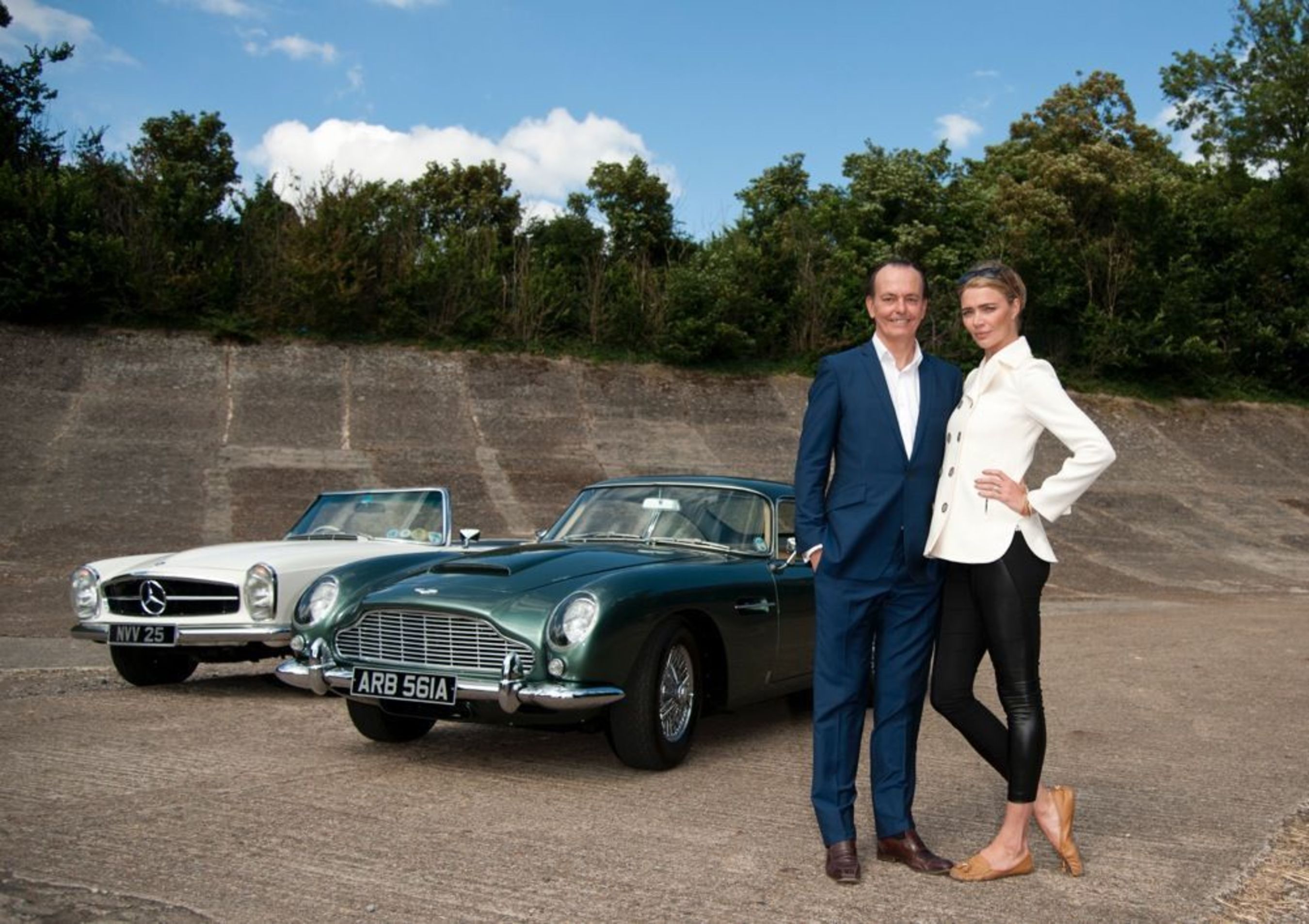 Quentin Willson and Jodie Kidd (PRNewsFoto/The Classic Car Show)