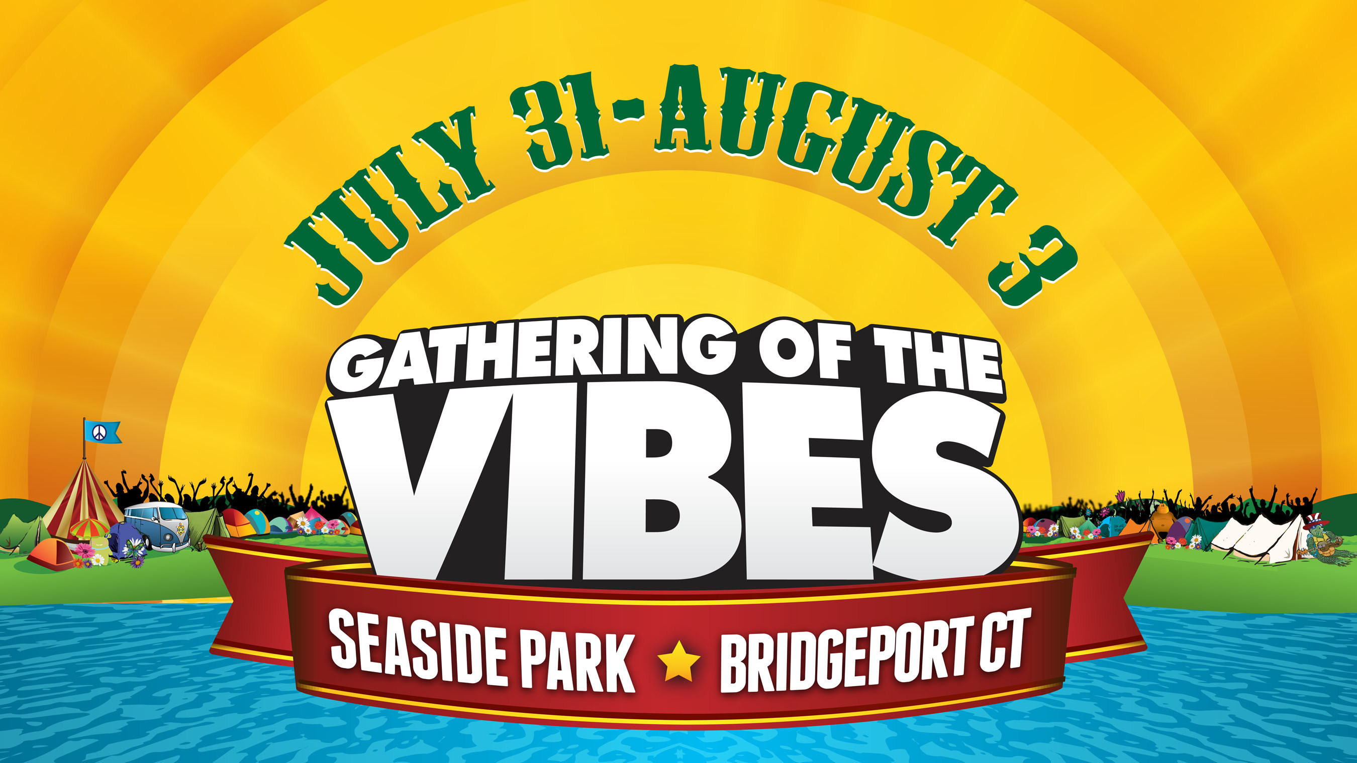 John Fogerty, Ziggy Marley and 40+ more are set to rock @Gatheringofthevibes Music Festival 7/31-8/3 in Connecticut. More info & tickets www.govibes.com, #GoVibes #VibeTribe. (PRNewsFoto/Gathering of the Vibes)
