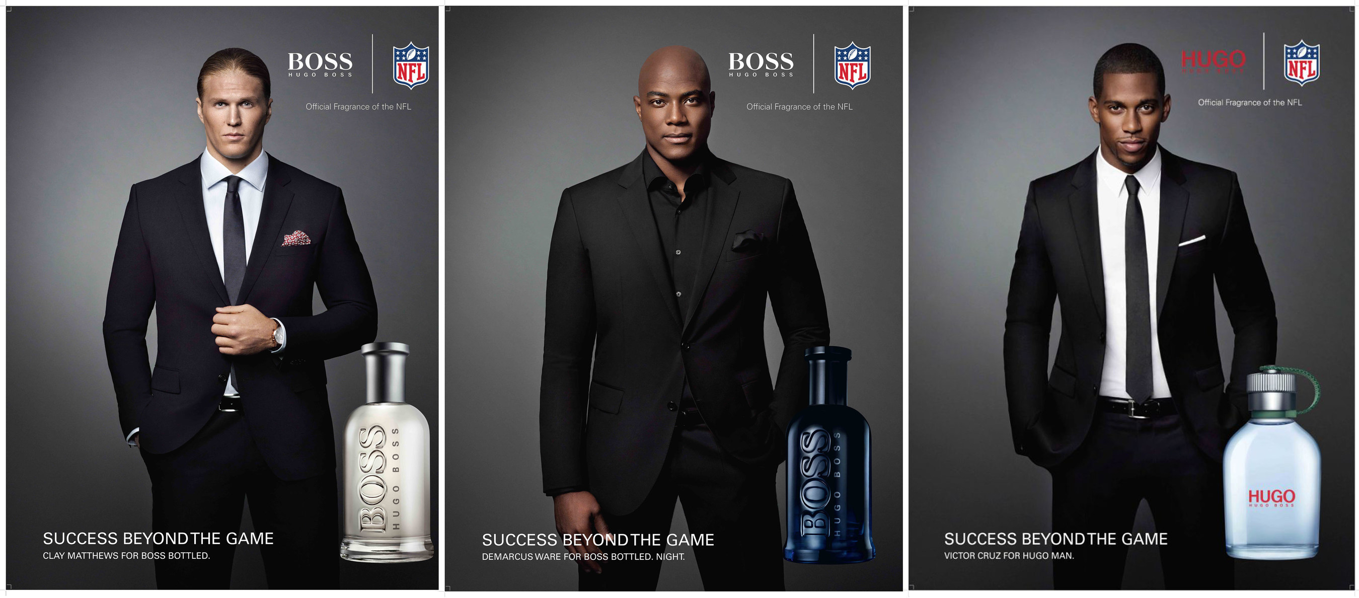vruchten Kennis maken helpen HUGO BOSS Parfums Launch "SUCCESS BEYOND THE GAME" NFL Campaign