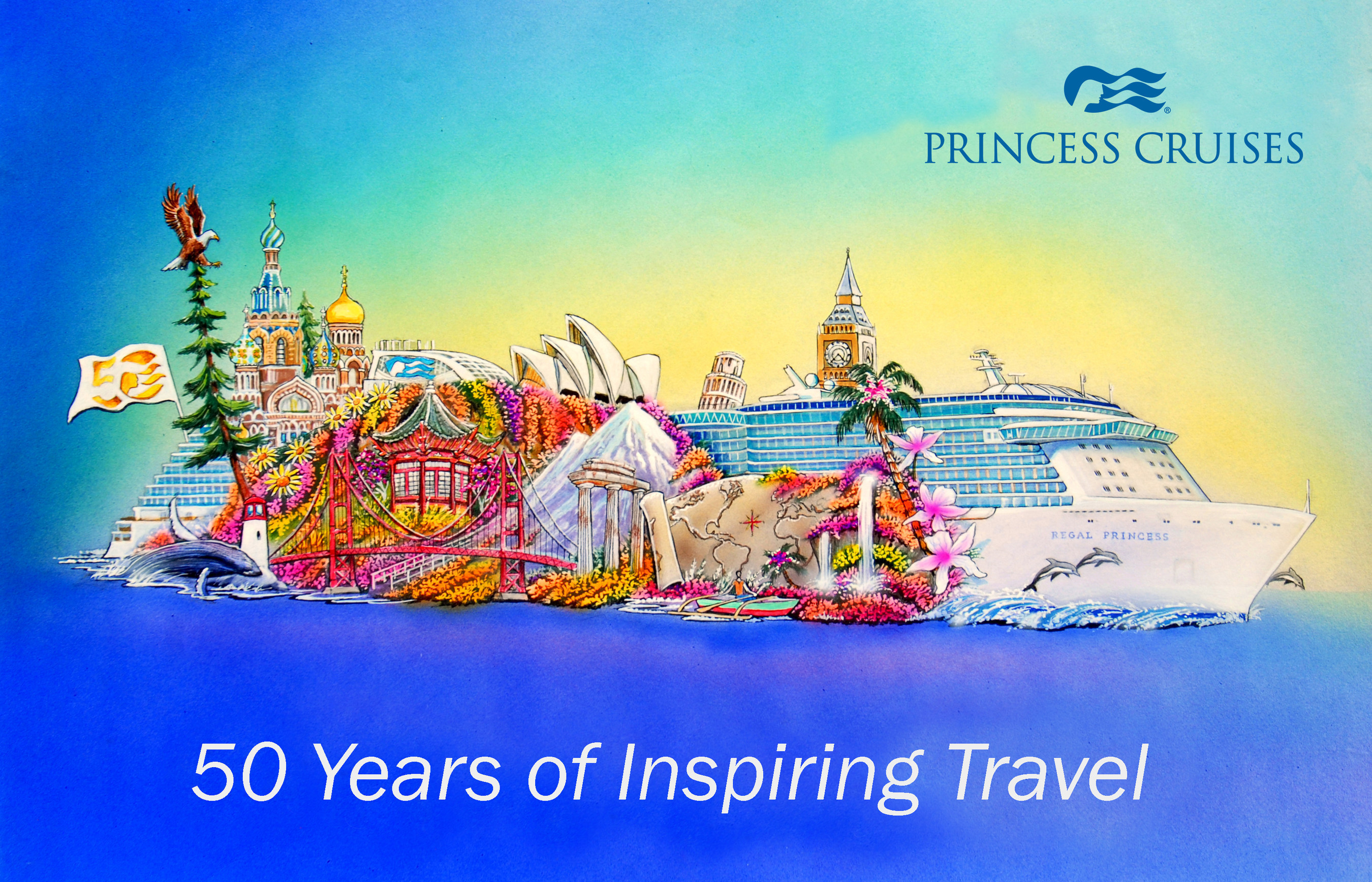 A rendering of Princess Cruises' first-ever Rose Parade float. (PRNewsFoto/Princess Cruises)