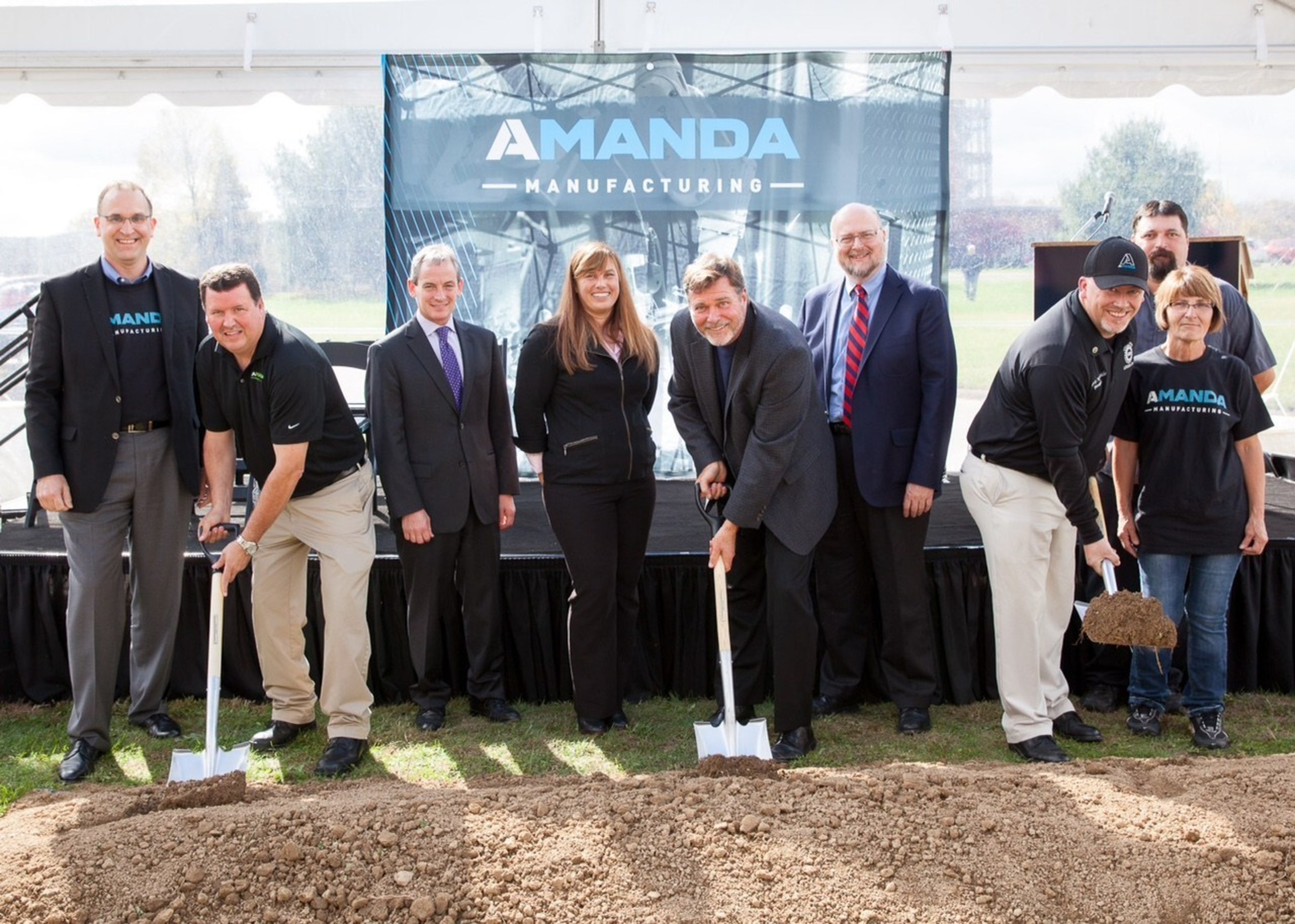 Amanda Manufacturing Leadership and Team Along With Ohio Elective Officials Break Ground on the $5 Million Expansion