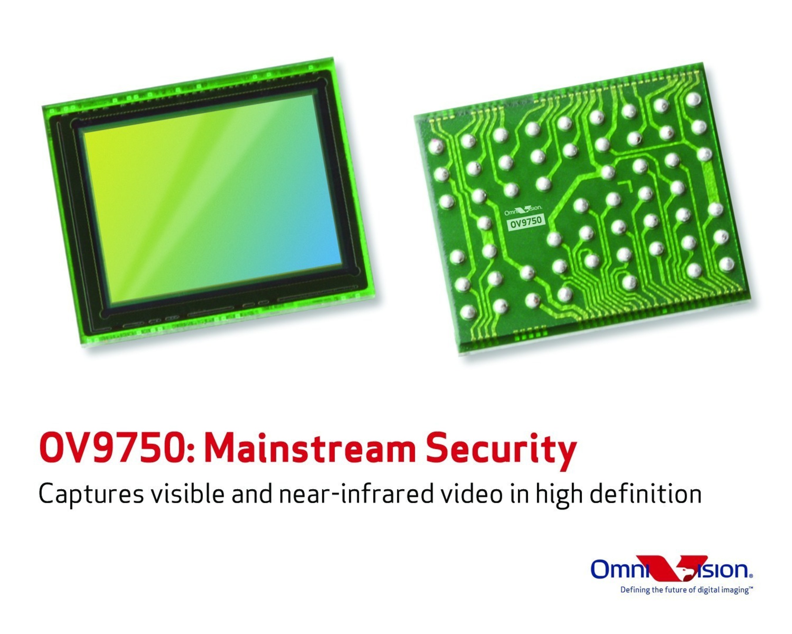OV9750 captures visible and near-infrared video in HD for mainstream security systems.