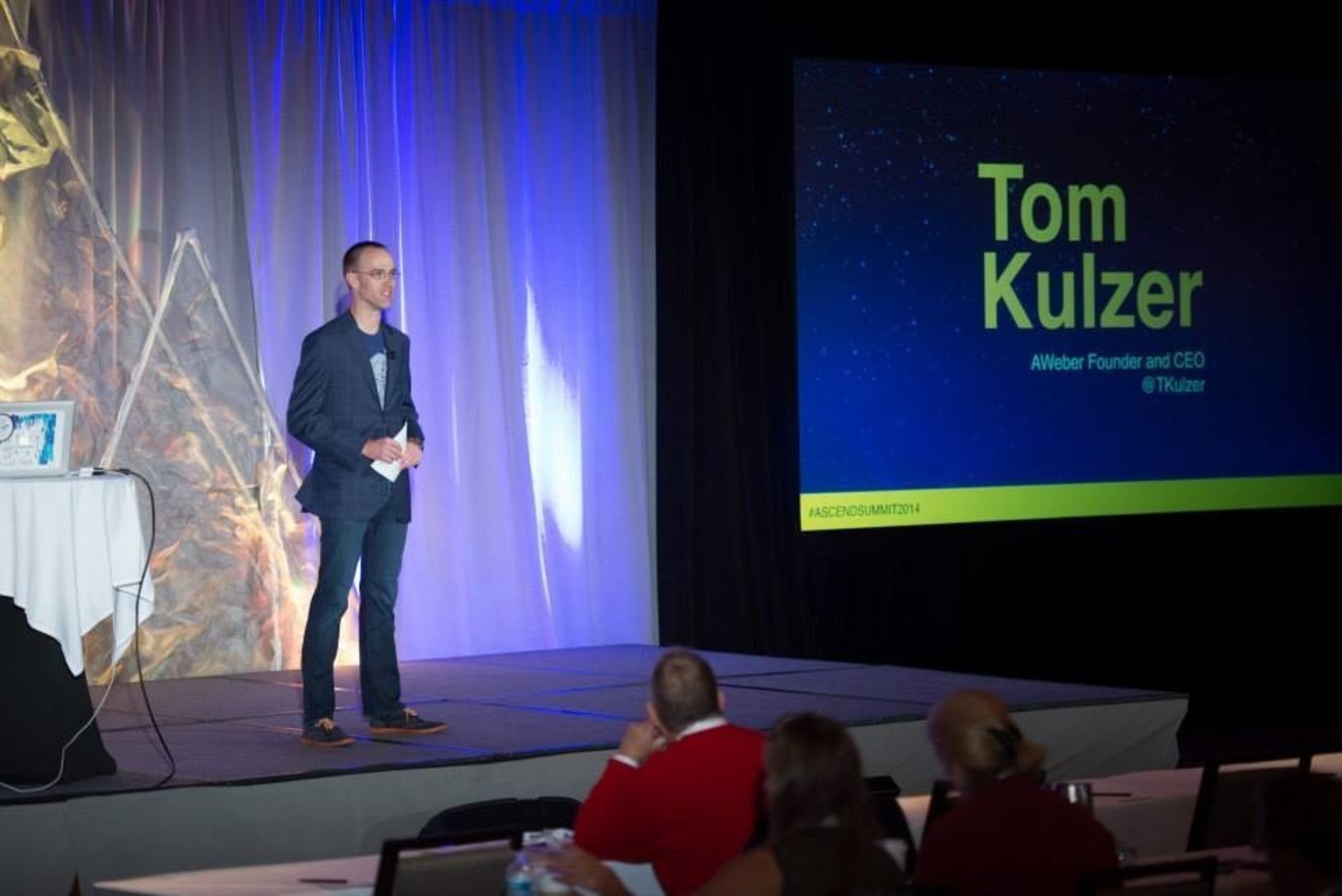 AWeber Founder and CEO Tom Kulzer welcomes attendees to ASCEND Digital Marketing Summit 2014
