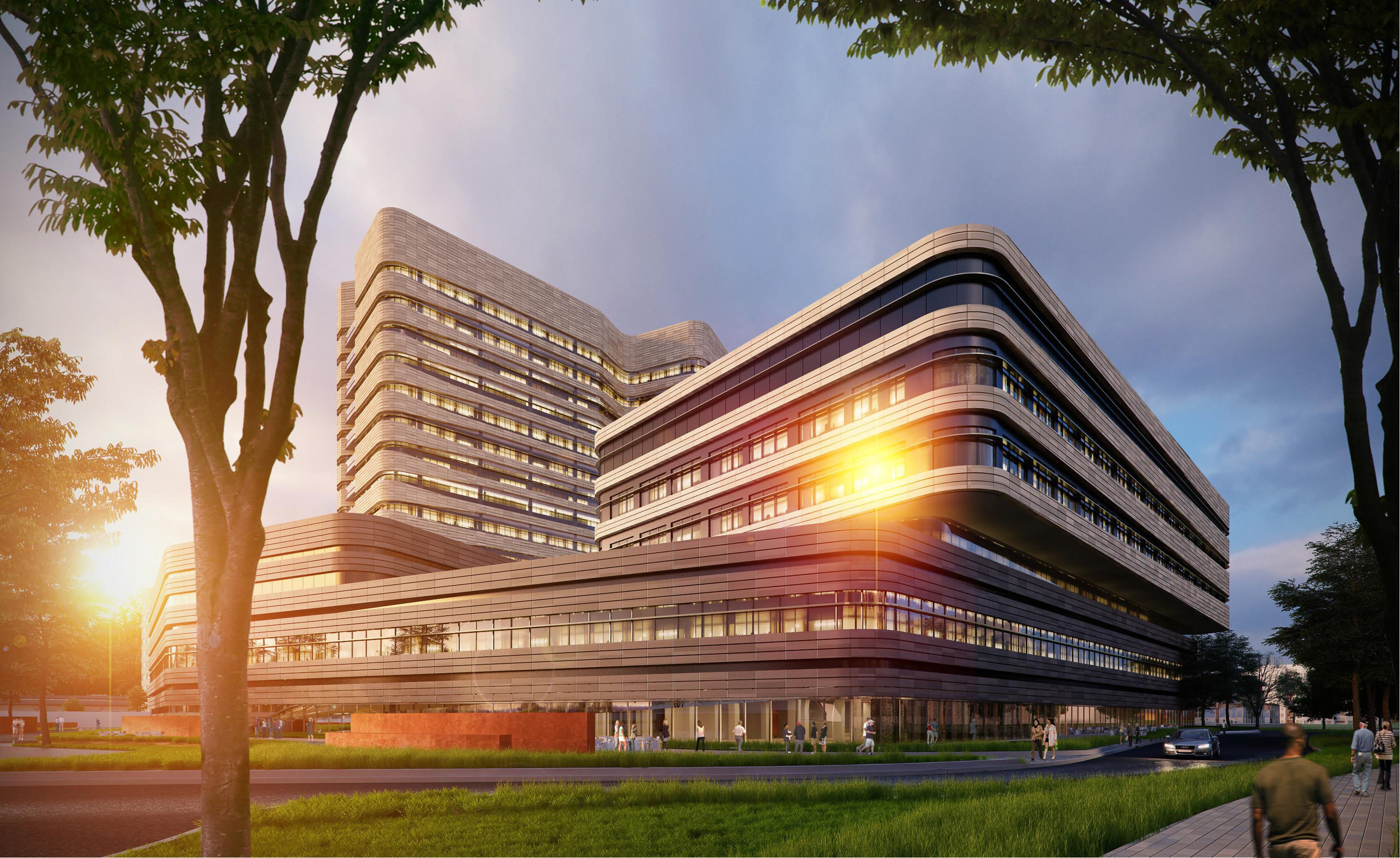 Rendering of the 500-bed tertiary care Shanghai Jiahui International Hospital expected to open in 2017