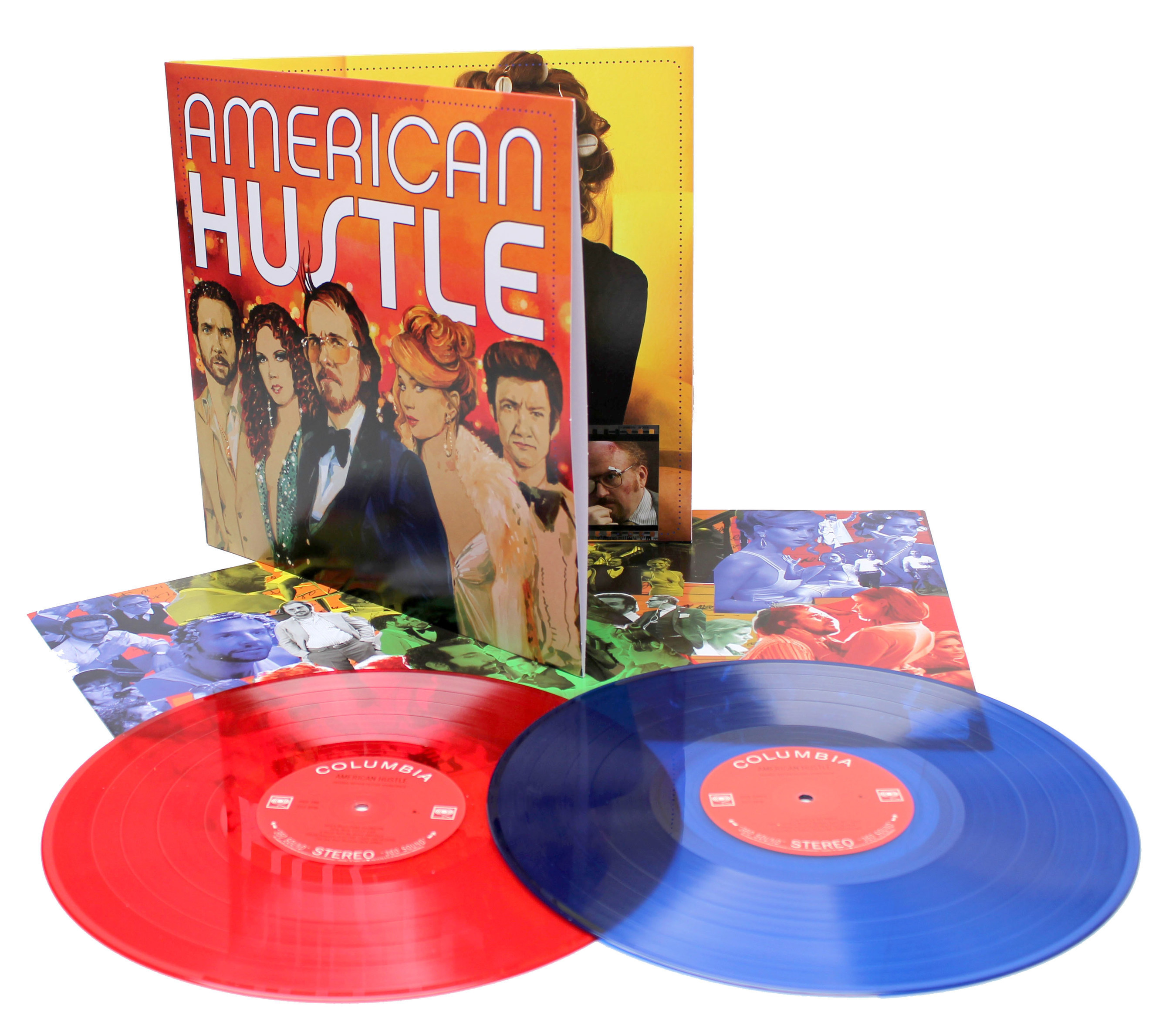 American Hustle - Original Motion Picture Soundtrack 12" LP gatefold blue and red colored 150 gram vinyl edition available November 28th.