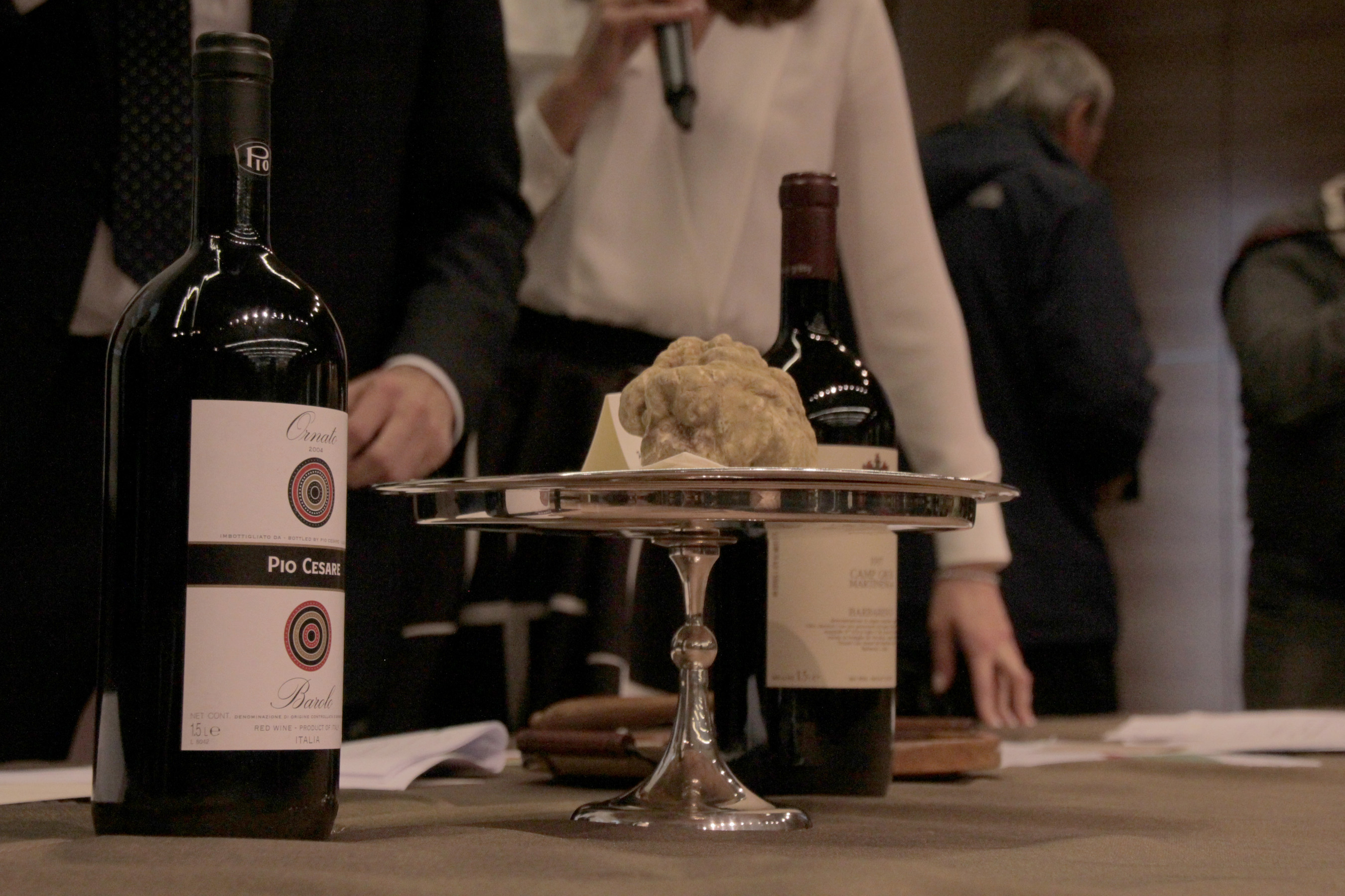 One of two winning lots for Celebrity Cruises at the World White Truffle Auction in Grinzane Cavour, Italy.