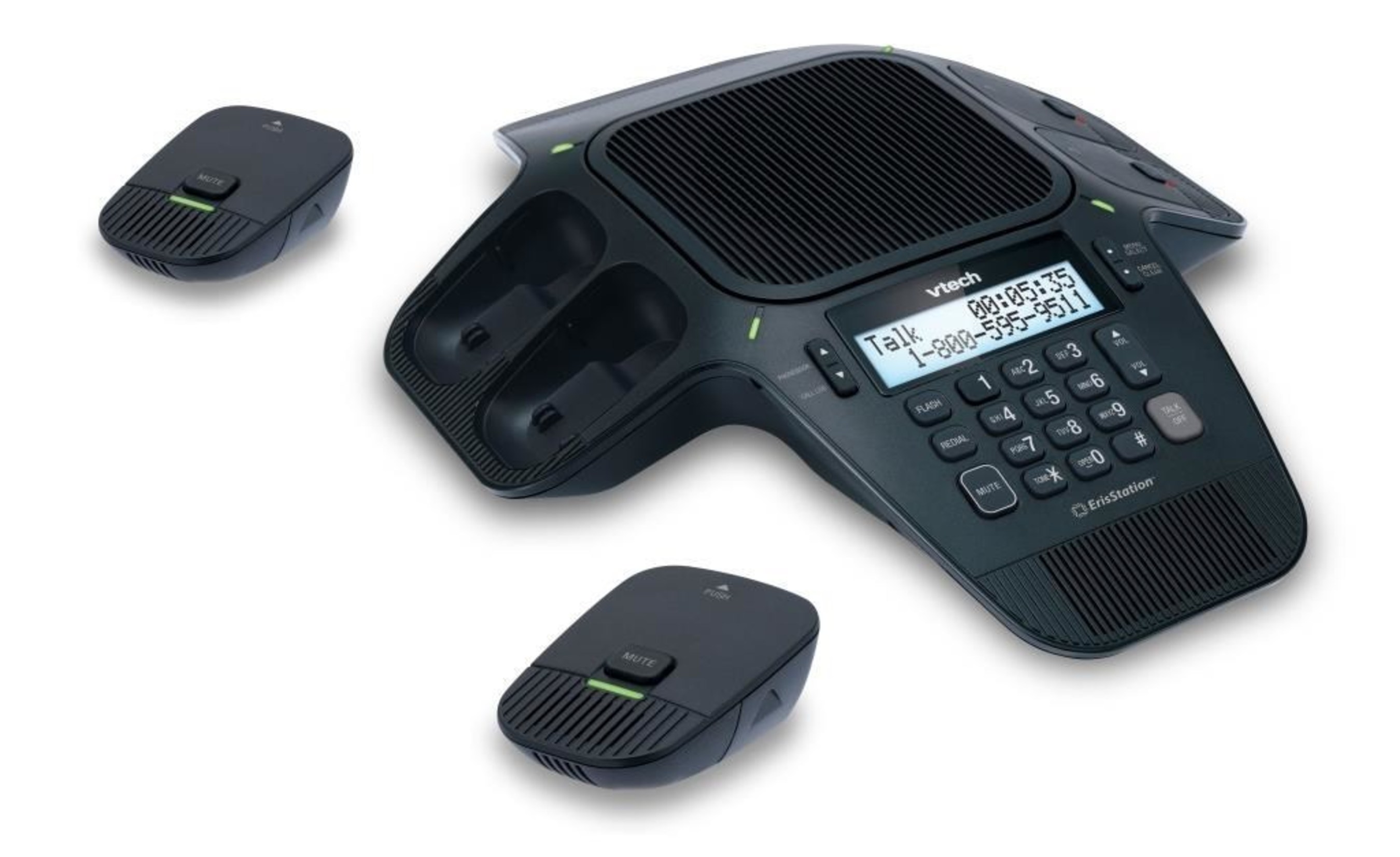 VTech ErisStation(R) conference phone with four wireless mics