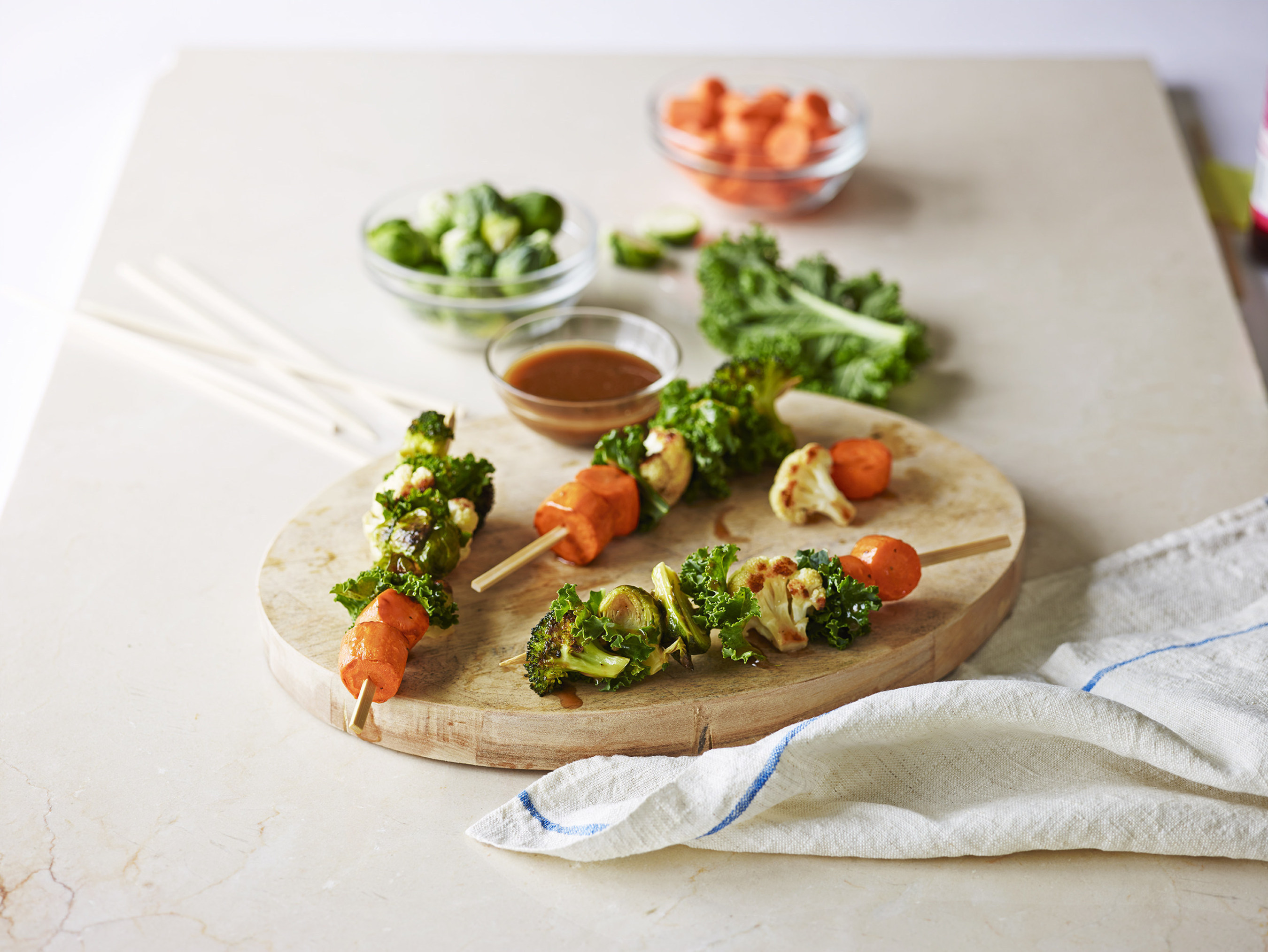 Chef Bill Telepan's new salad-on-a-stick recipe features seasonal vegetables and Hidden Valley.