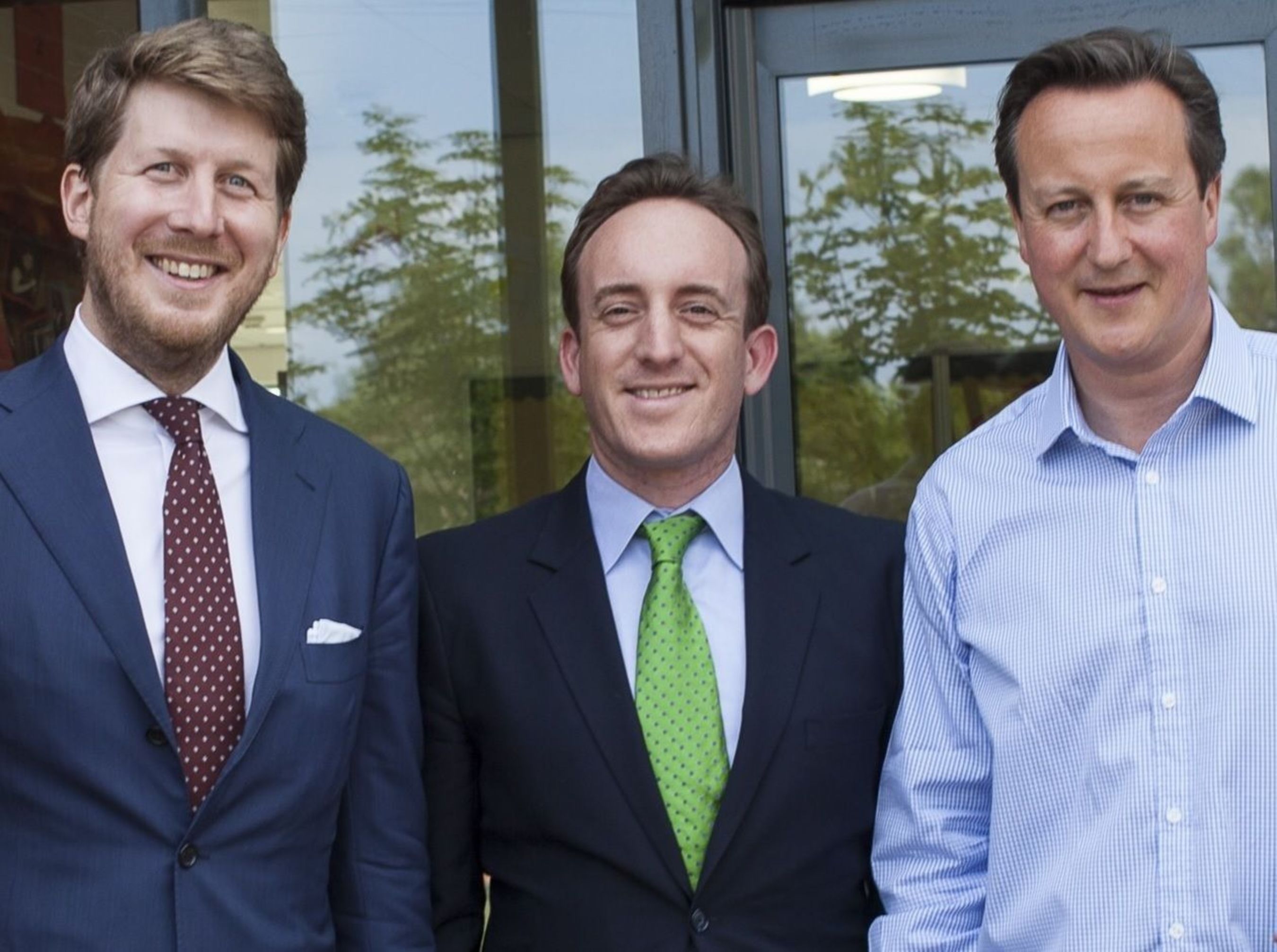 Mina Groupâeuro(TM)s Graham Oâeuro(TM)Donoghue (left) and Zack Friedman with Prime Minister David Cameron (PRNewsFoto/Mina Group)