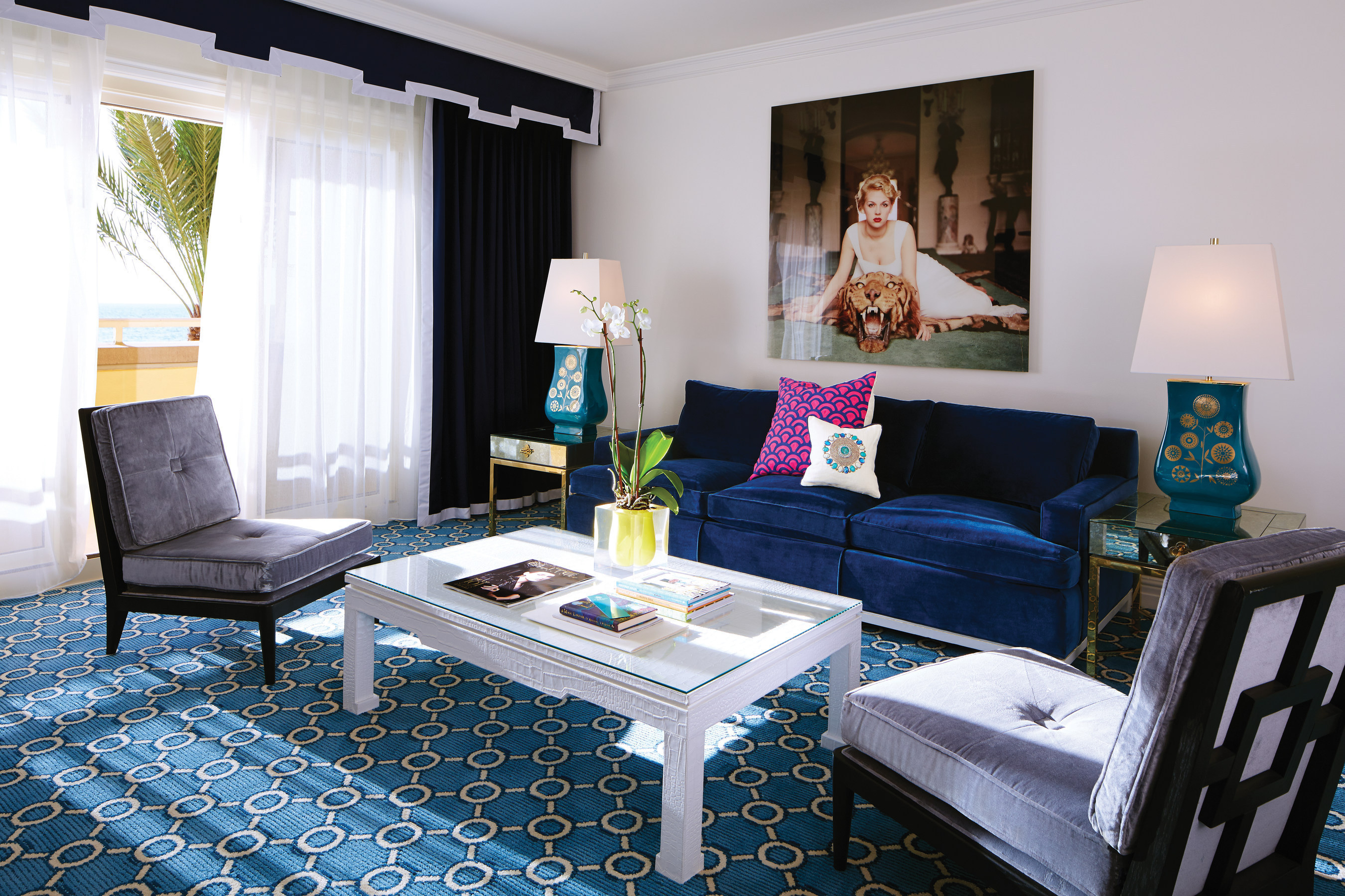 The Jonathan Adler-designed suite at Eau Palm Beach Resort & Spa.