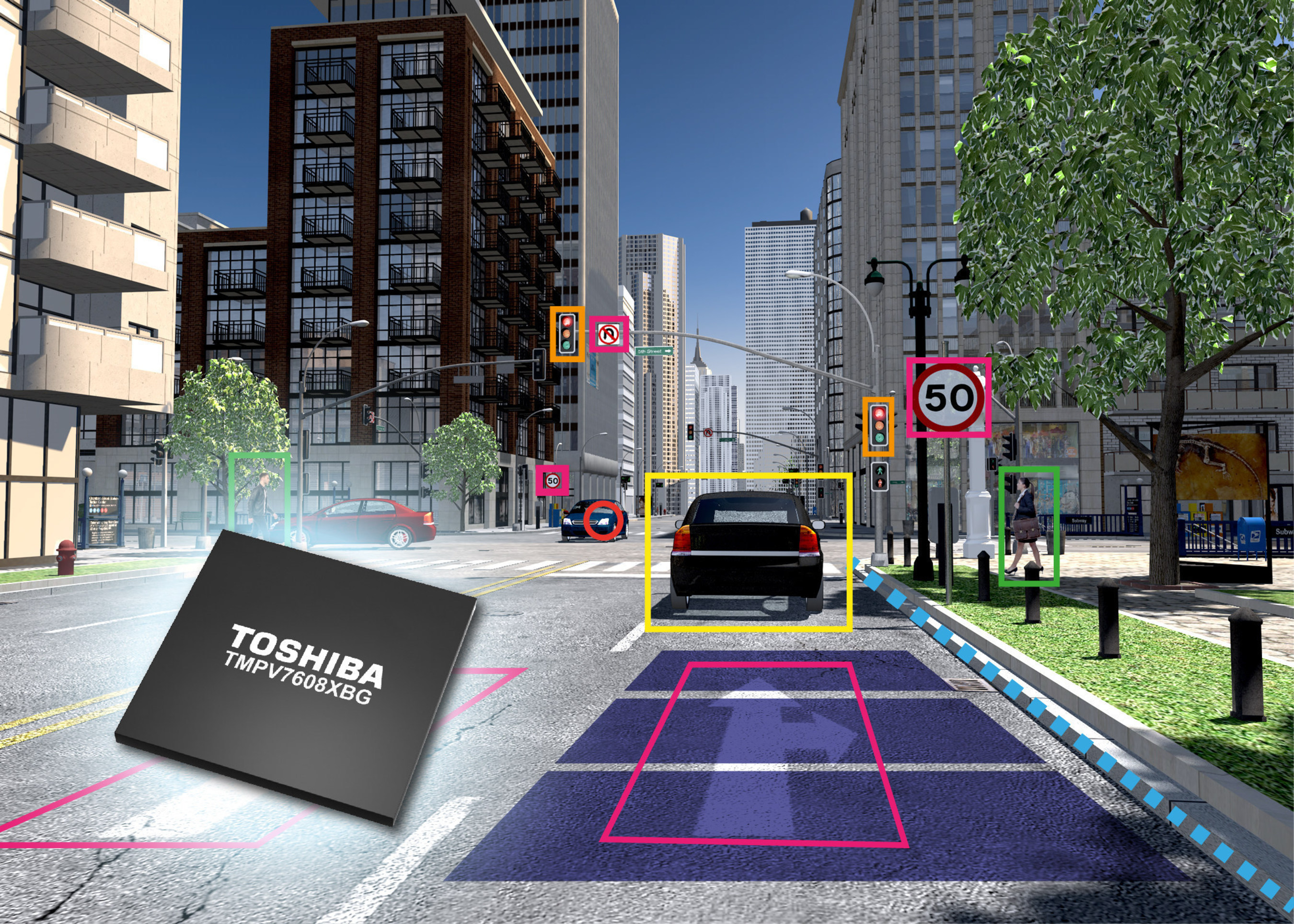 The first device in Toshiba's new TMPV760 series of image recognition processors will simplify implementation of next-generation Advanced Driver Assist Systems (ADAS).