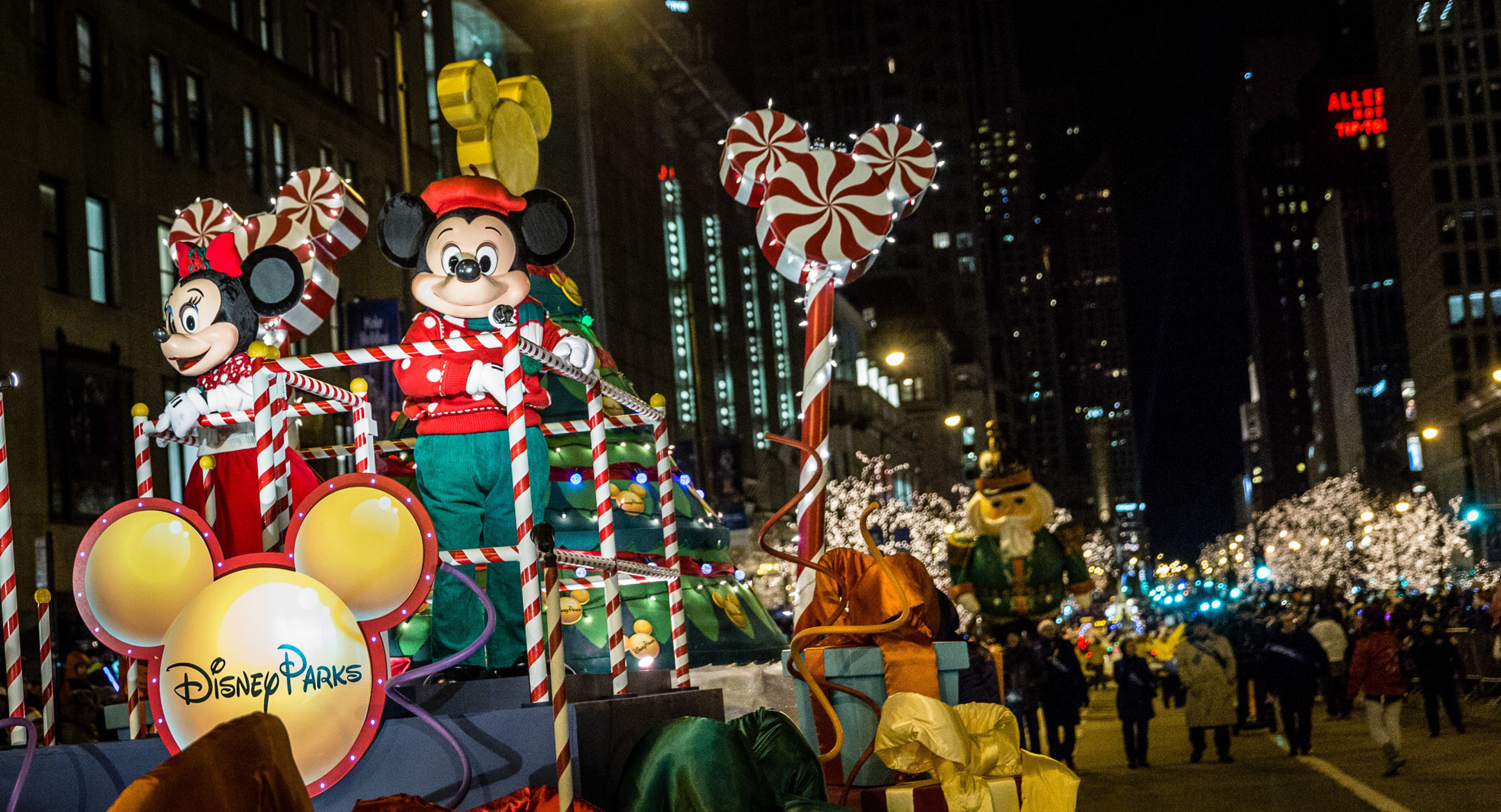 Grand Marshals Mickey Mouse and Minnie Mouse from the Walt Disney World(R) Resort in Florida lead a magical tree-lighting parade down North Michigan Avenue in Chicago, illuminating more than one million lights! The BMO Harris Bank Magnificent Mile Lights Festival kicks off the holiday season for the nation. For more information, visit www.TheMagnificentMile.com .