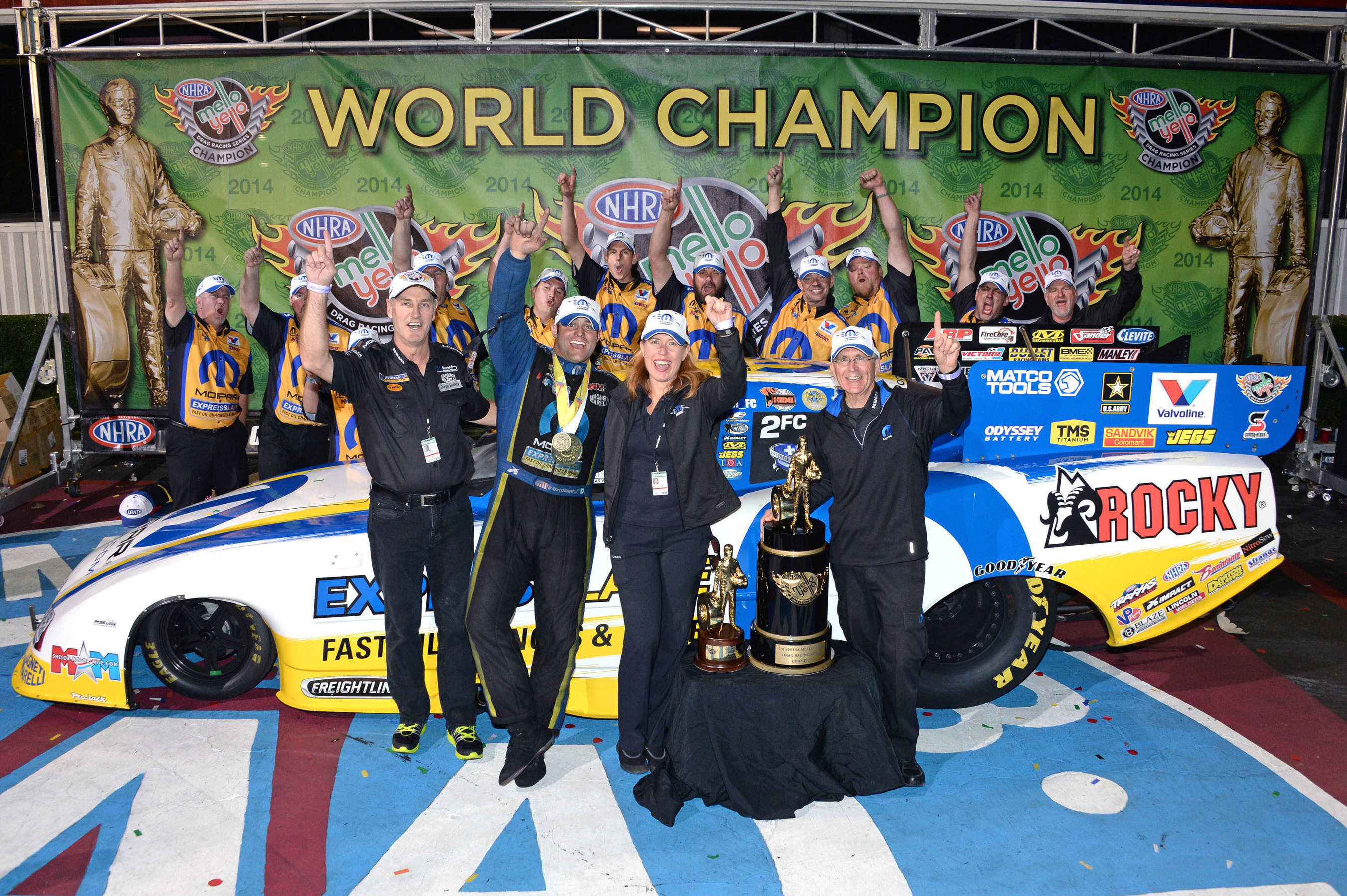 DSR's Matt Hagan drives Mopar Dodge Charger R/T to 2014 NHRA Funny Car World Championship victory