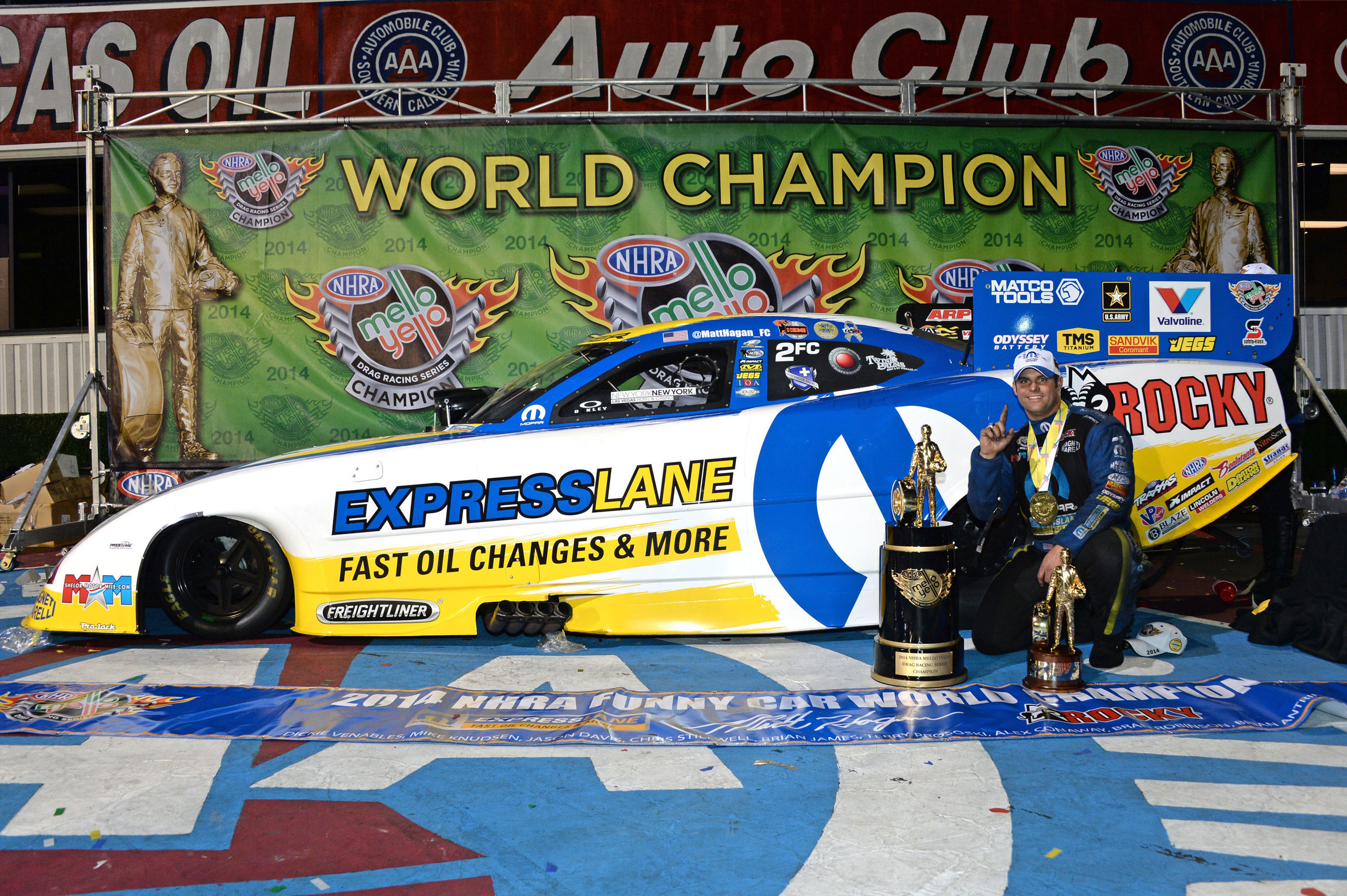 DSR's Matt Hagan drives Mopar Dodge Charger R/T to 2014 NHRA Funny Car World Championship victory