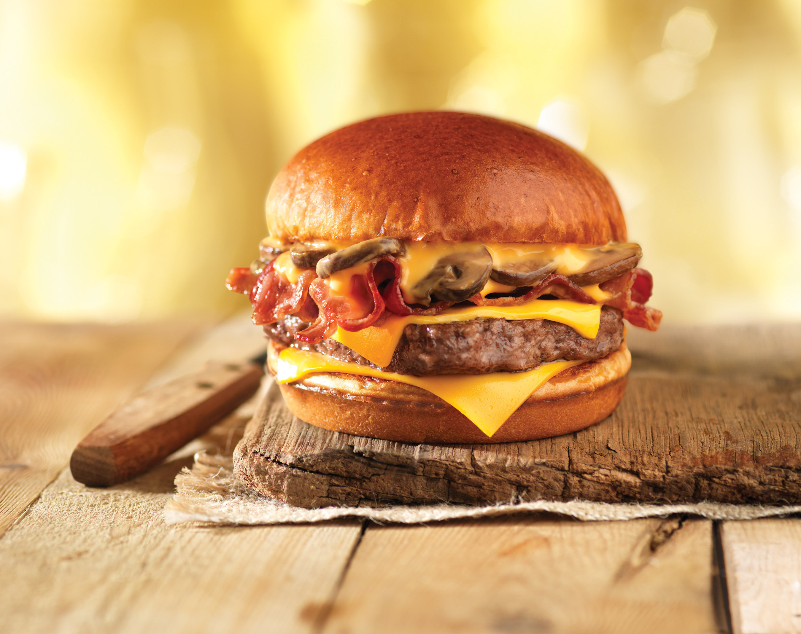The return of Wendy's Bacon Portabella Melt on Brioche is giving a reason to treat yourself to a little indulgence. Available for a limited-time, each Wendy's Bacon Portabella Melt on Brioche features a hot quarter-pound of fresh, never-frozen North American beef hamburger patty, savory sauted portabella mushrooms, a slice of American cheese and crisp, thick-cut Applewood Smoked Bacon, all drenched in a rich, warm cheddar cheese sauce and served on a toasted brioche bun.