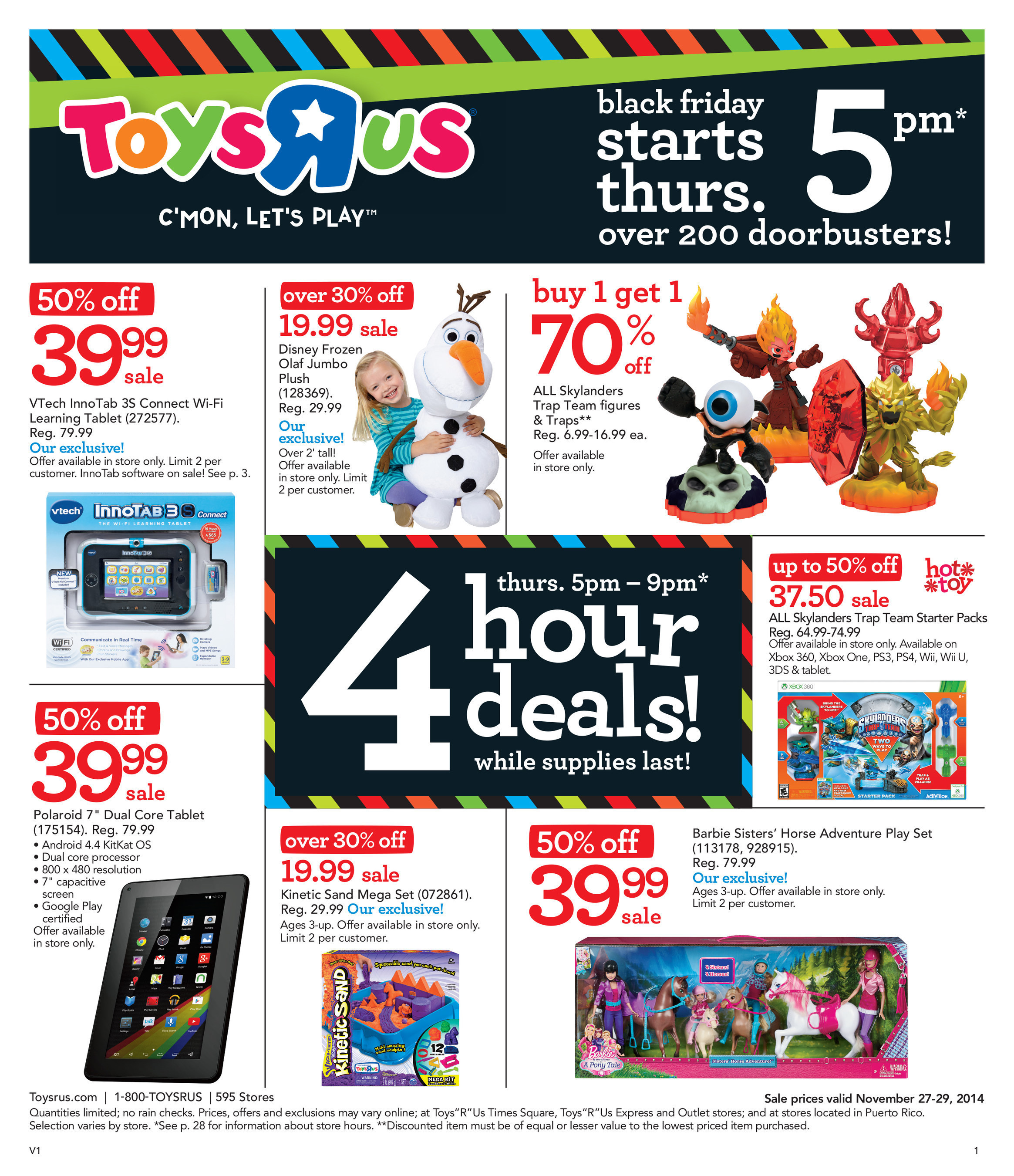 Toys R Us Announces 2014 Thanksgiving Weekend Doorbusters And Provides Its Nearly 19 Million Loyal Customers With Early Access To Hot Black Friday Deals