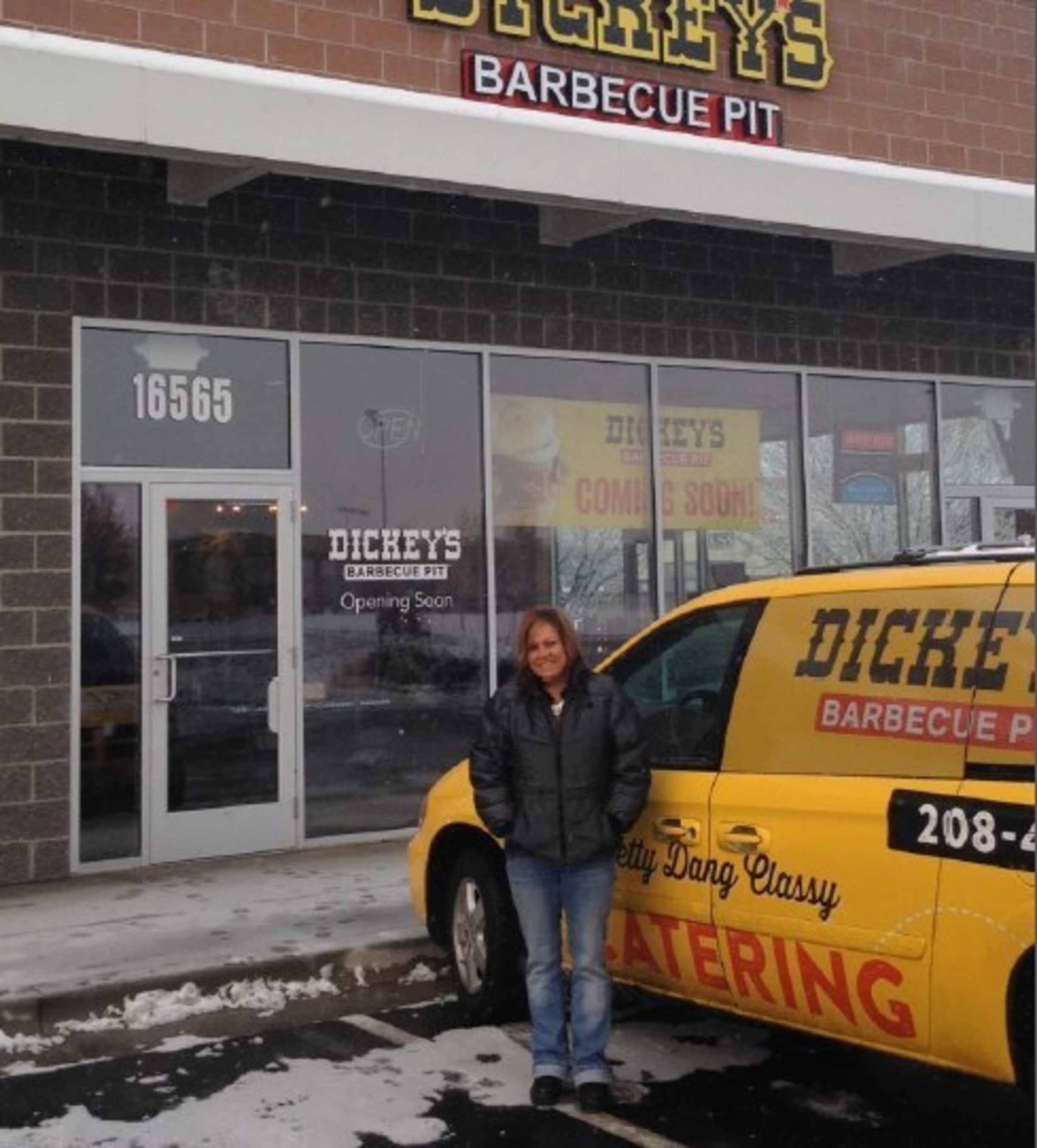 District Manager Jenny Hughes stands outside the new Dickey's Barbecue location in Nampa. New fast casual option opens Thursday with three-day grand opening.