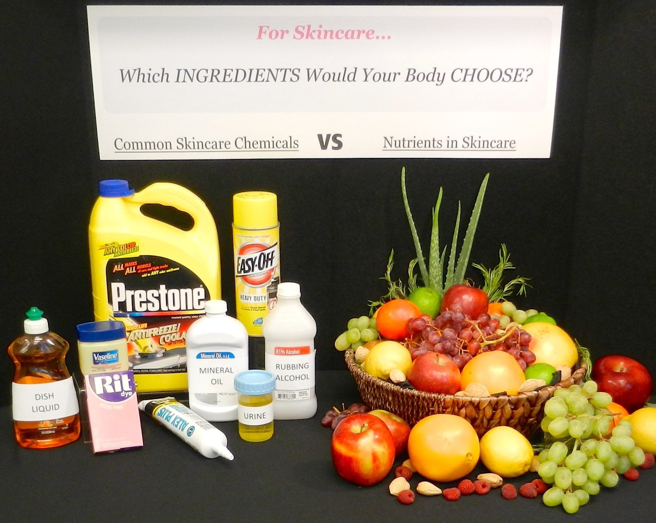 Chemicals or Nutrients in Your Skincare.  Which Would You Choose?