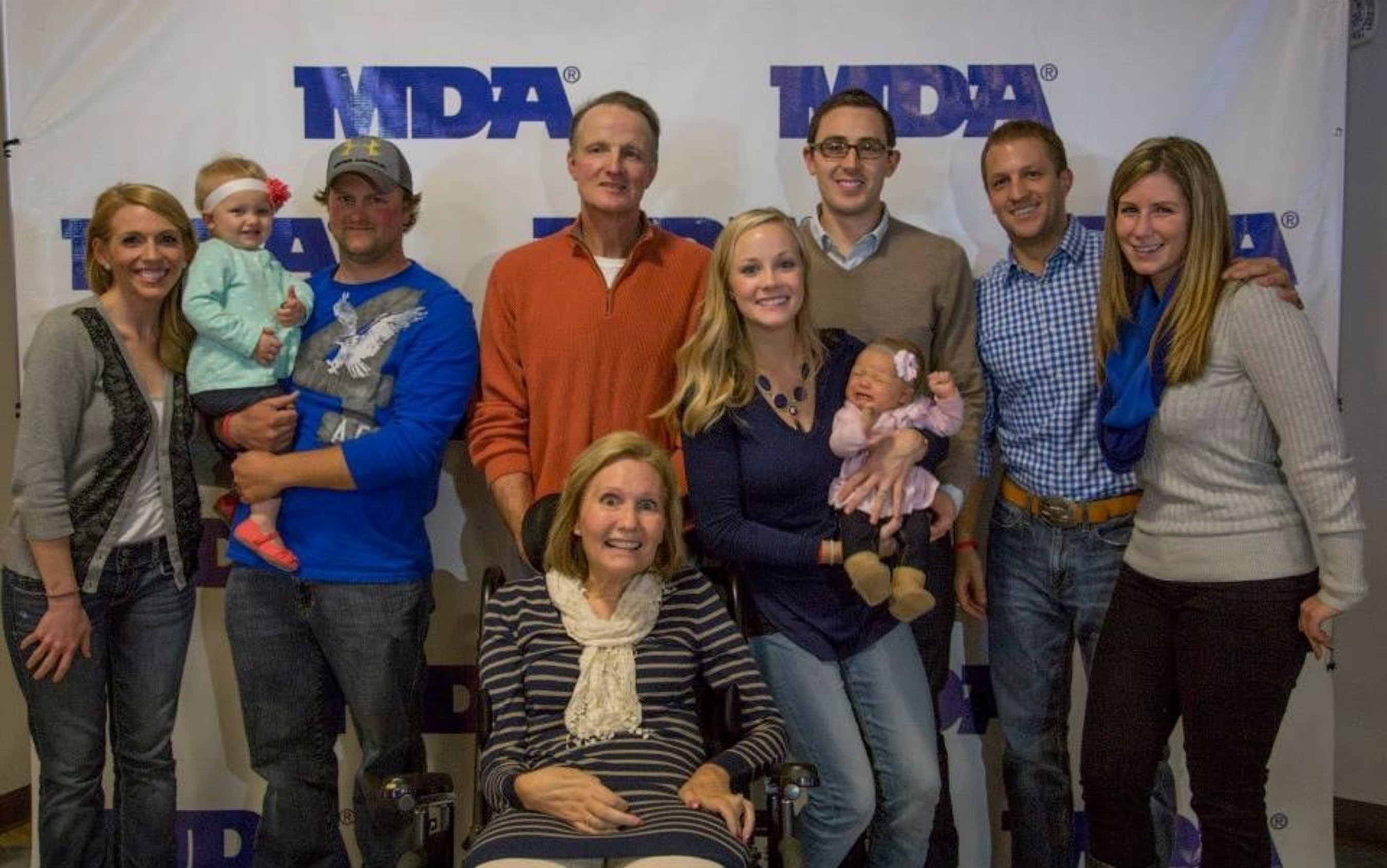 Jane Vanden Heuvel of Little Chute poses with her family at the inaugural Muscular Dystrophy Association (MDA) Toast to Life Gala held on Oct. 23.
