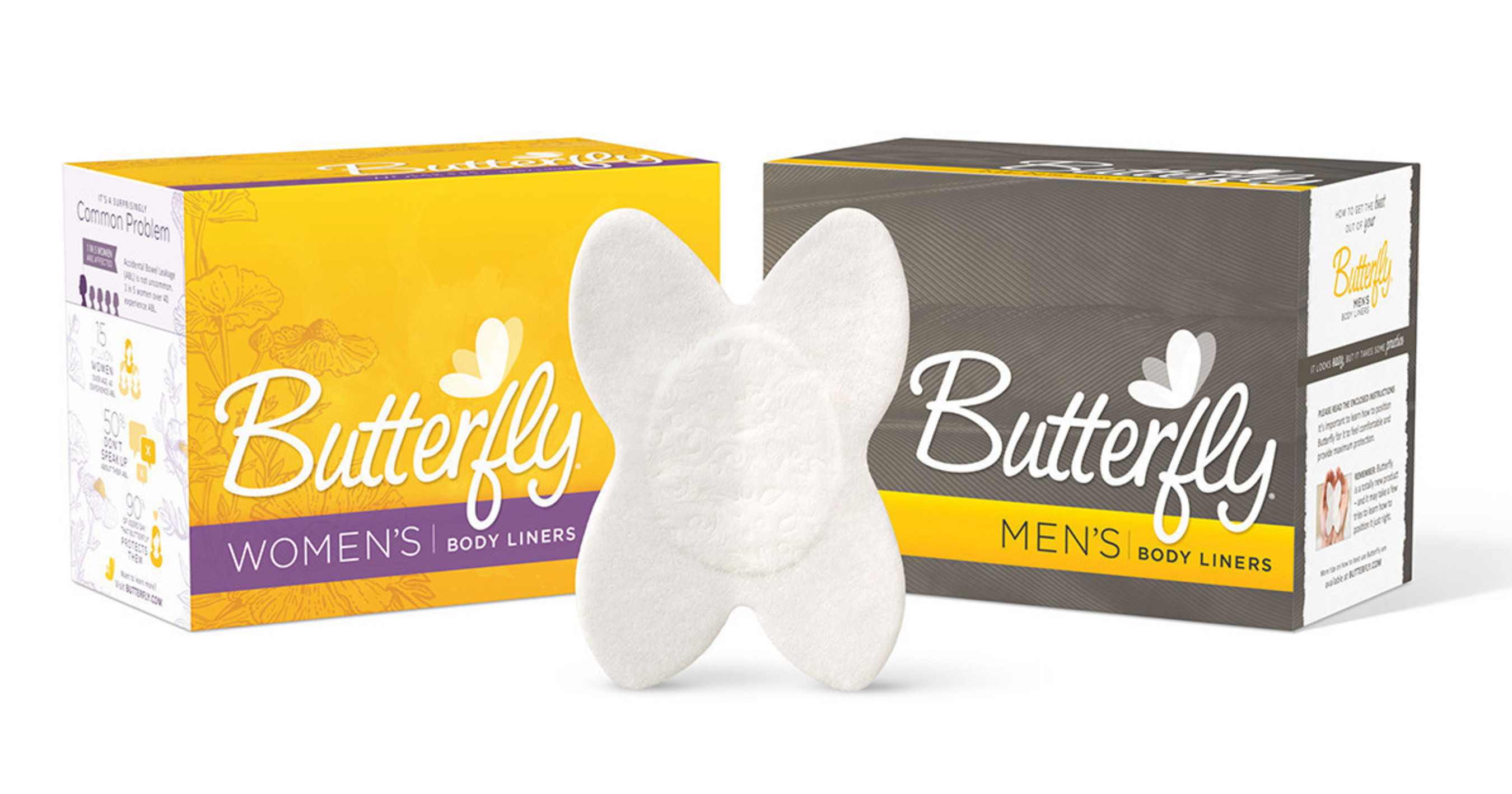 Butterfly Health Launches Men's Version of Award-Winning Butterfly Pads for Sensitive Bowels and Anal Leakage. For more information go to Butterfly.com