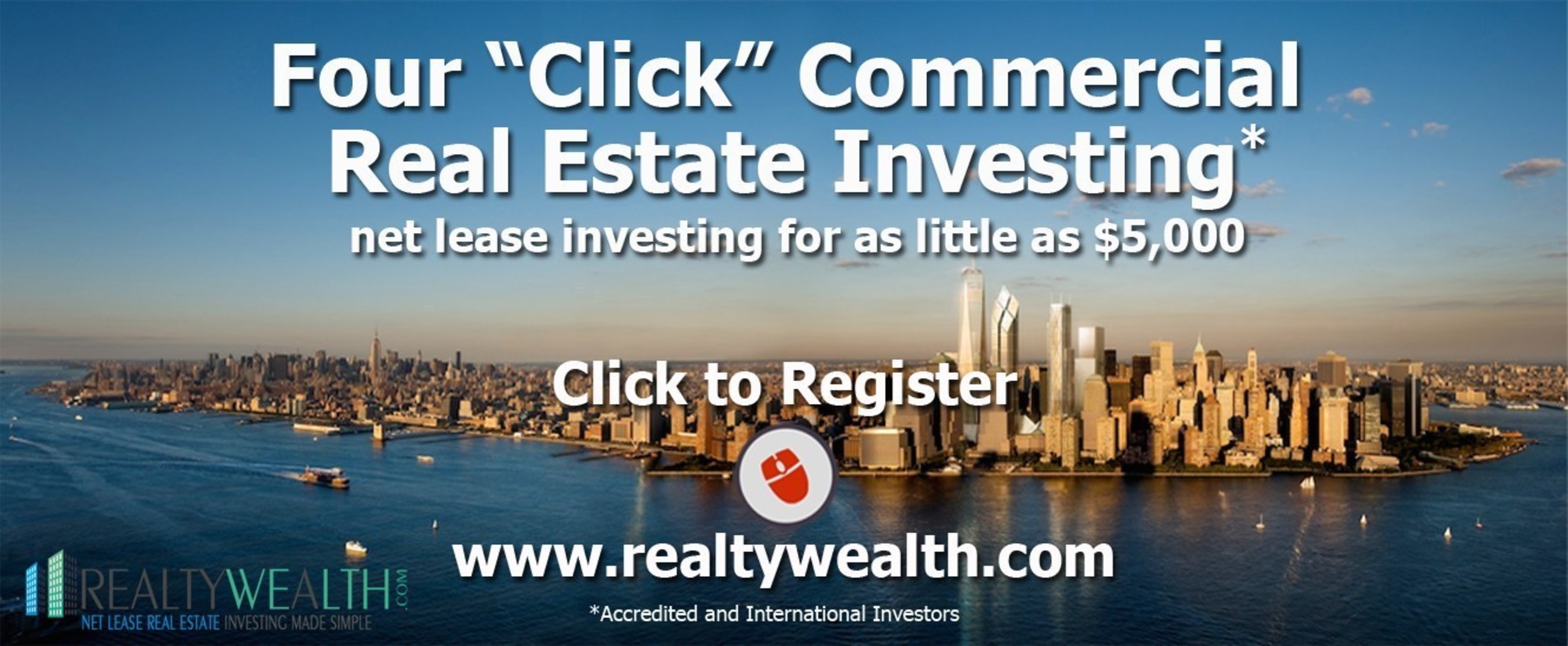 RealtyWealth.com's Proprietary Portal Offering "4-Click Investing"