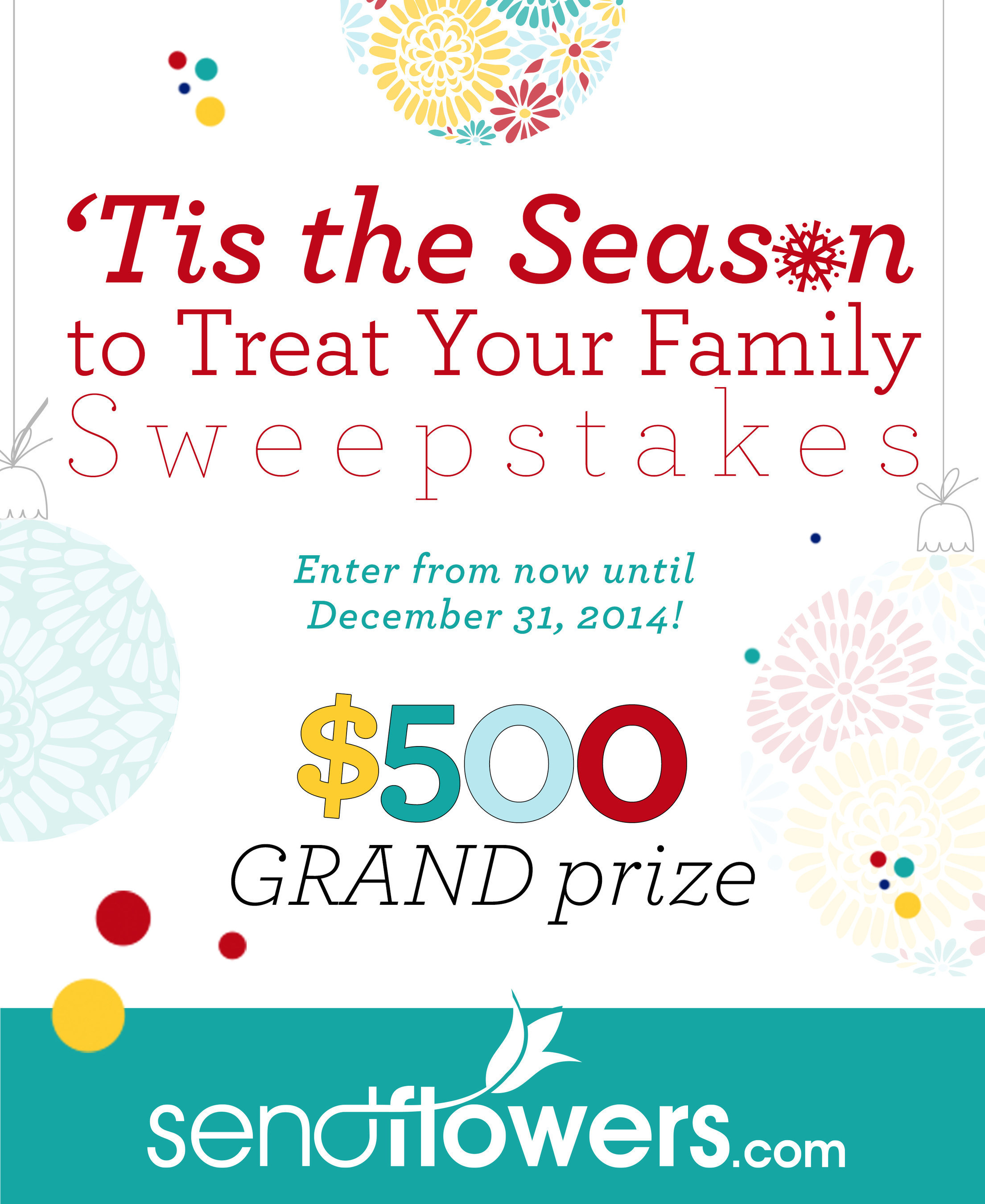 Send Flowers Launches the 'Tis the Season to Treat Your Family Sweepstakes