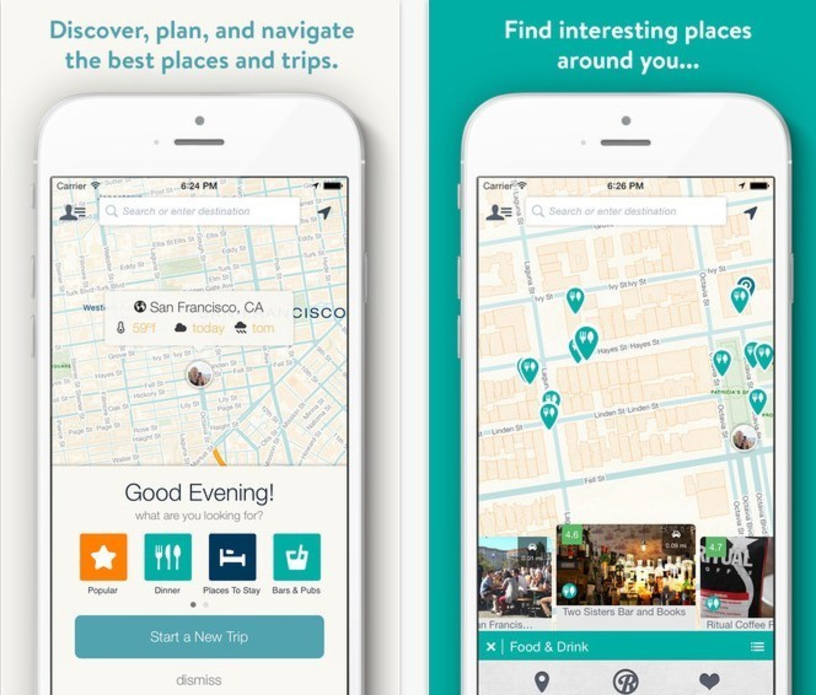 Roadtrippers 3.0 iPhone app is the ultimate road planner. Discover the best diners, scenic spots, attractions hotels, and more with our database of over a million amazing places.