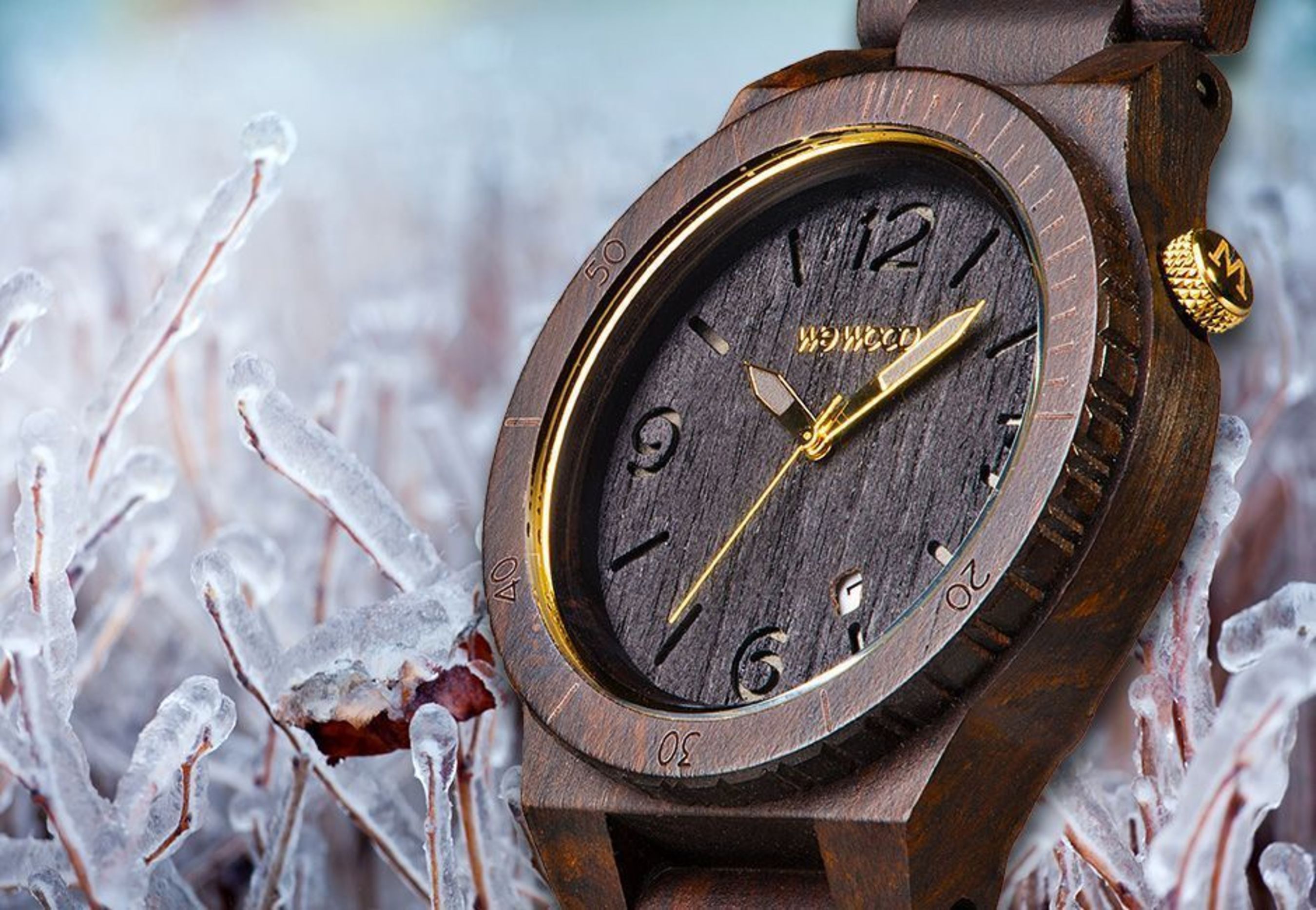 The Alpha Black Gold is the newest addition to WeWOOD's line of eco-friendly accessories. Beautiful African Blackwood is accented by a festive gold crown and hands. Sales from this new watch will help WeWOOD reach its goal of planting 1 million trees by 2020. (PRNewsFoto/WeWOOD)