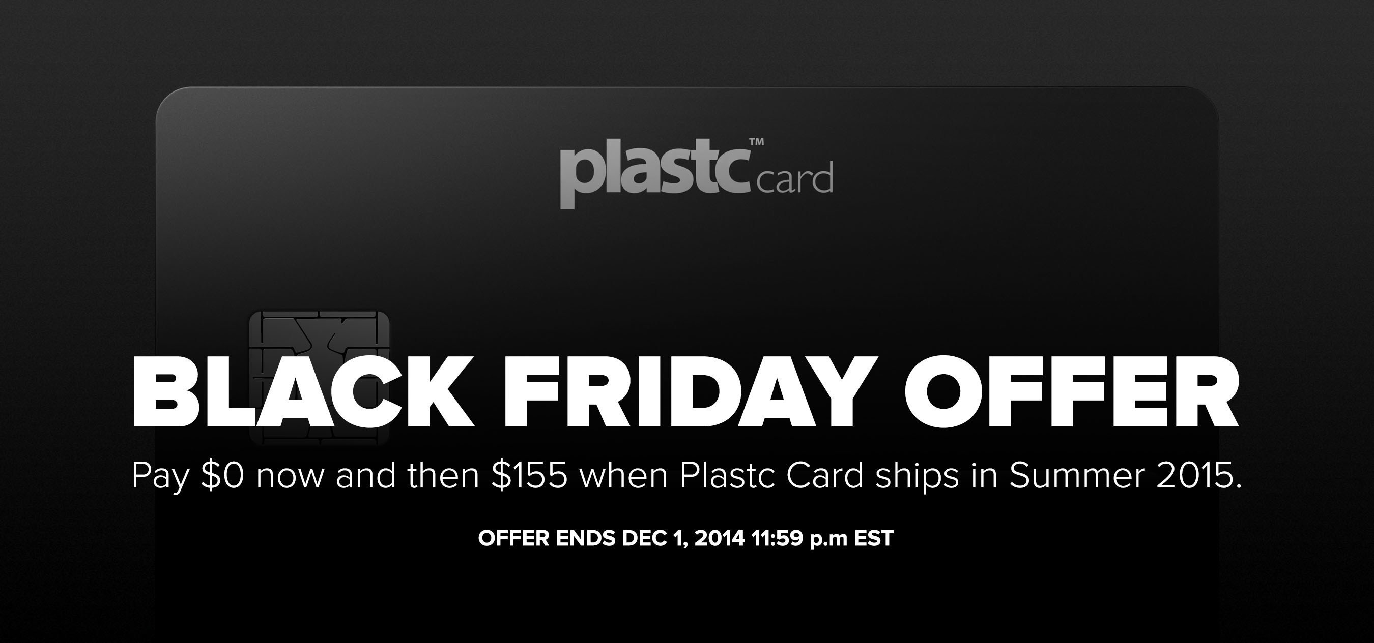 Plastc Black Friday Offer image