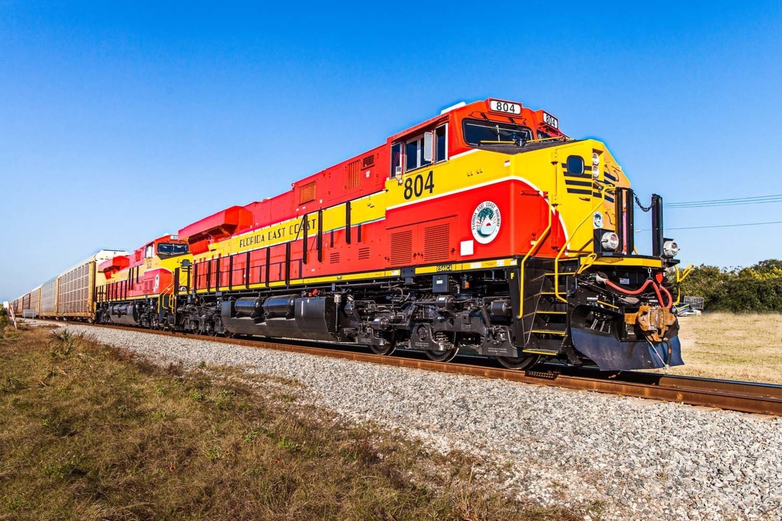 FECR's new Tier 3 locomotives on their inaugural run from Jacksonville to Miami, November 21, 2014.