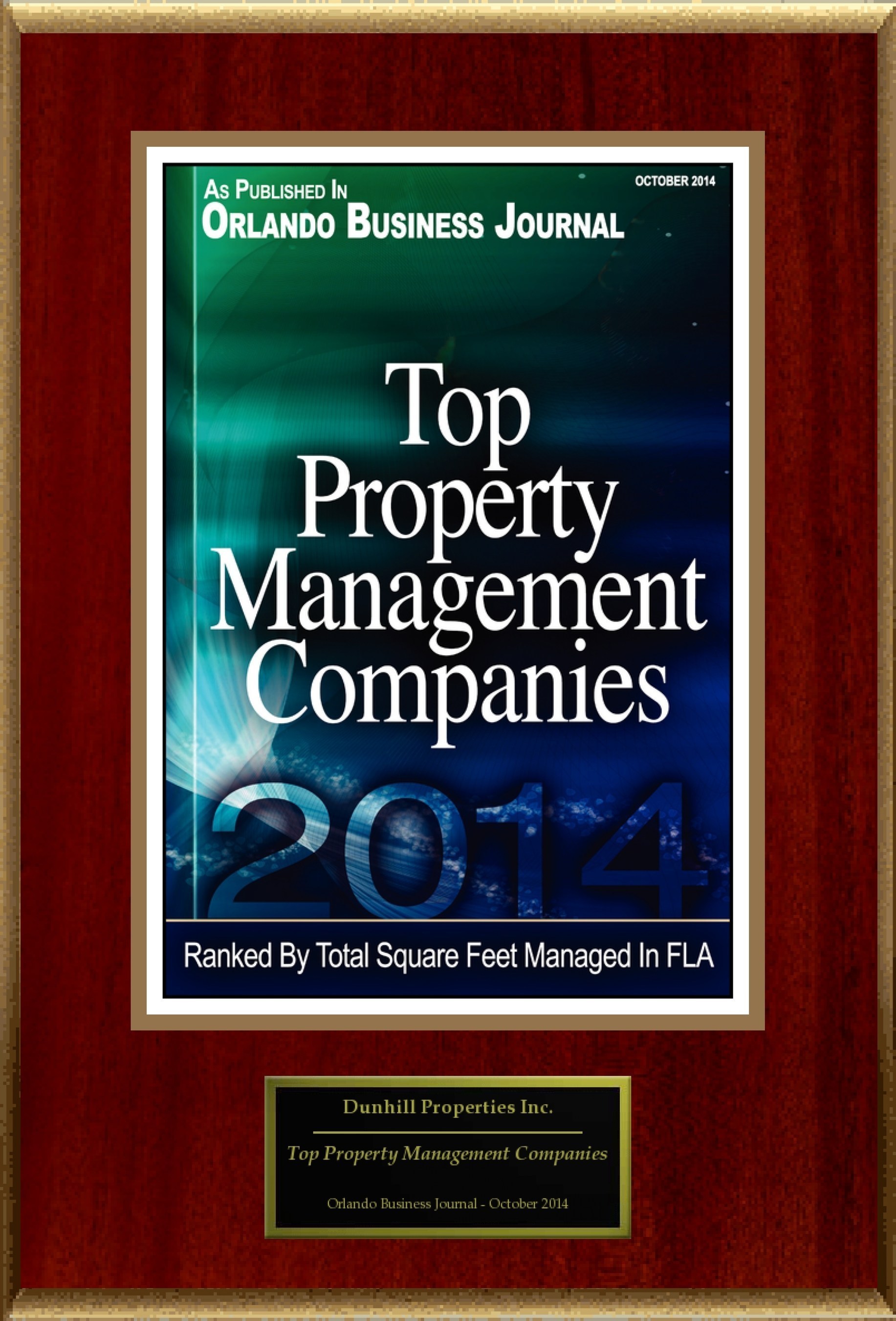 Dunhill Properties Inc. Selected For "Top Property Management Companies