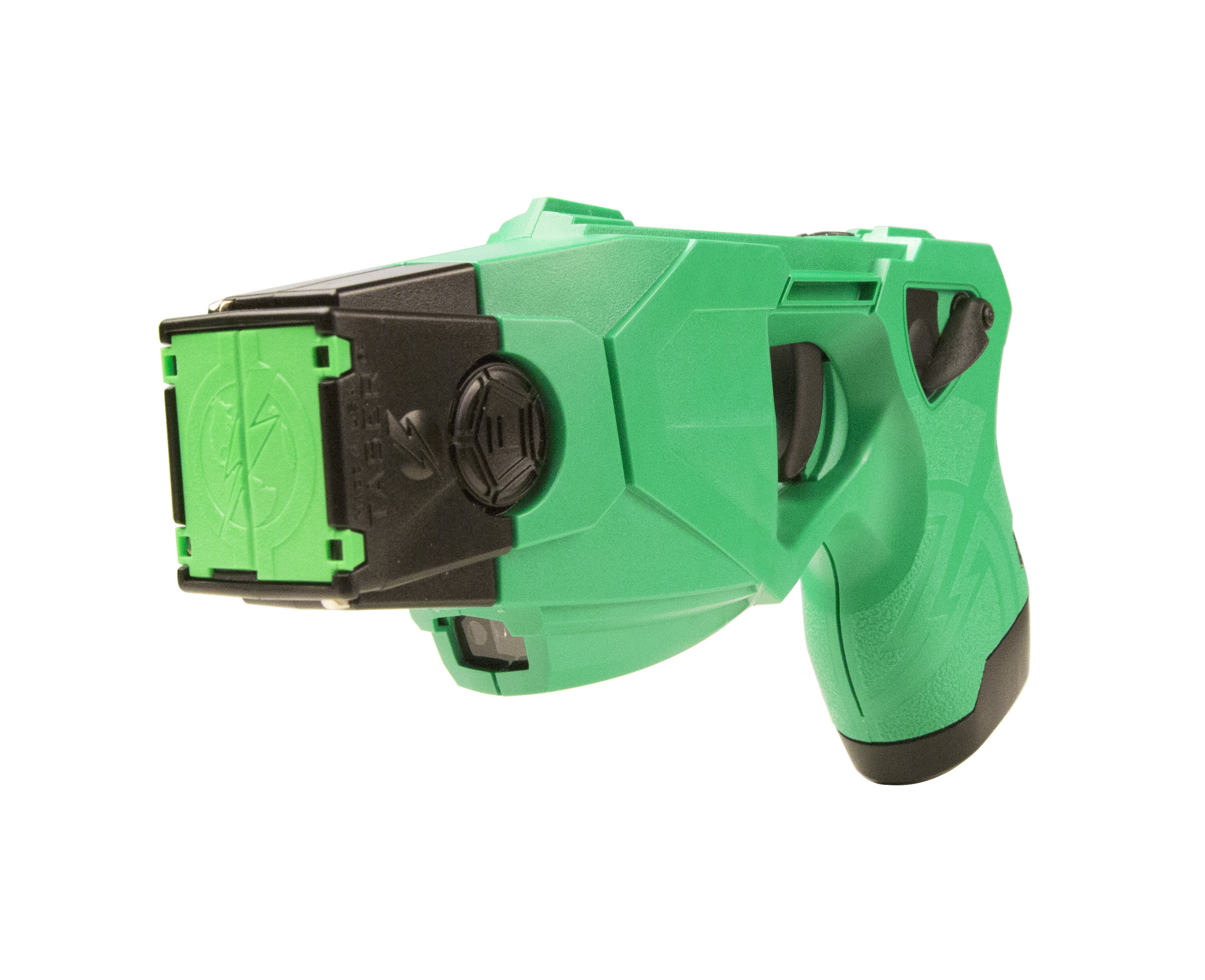 The Los Angeles Police Department's new green-colored TASER(R) X26P(TM) Smart Weapon. The use of TASER Conducted Electrical Weapons (CEWs) and Smart Weapons have saved more than 136,000 lives from potential death or serious injury.  Photo courtesy of TASER International, Scottsdale, AZ.