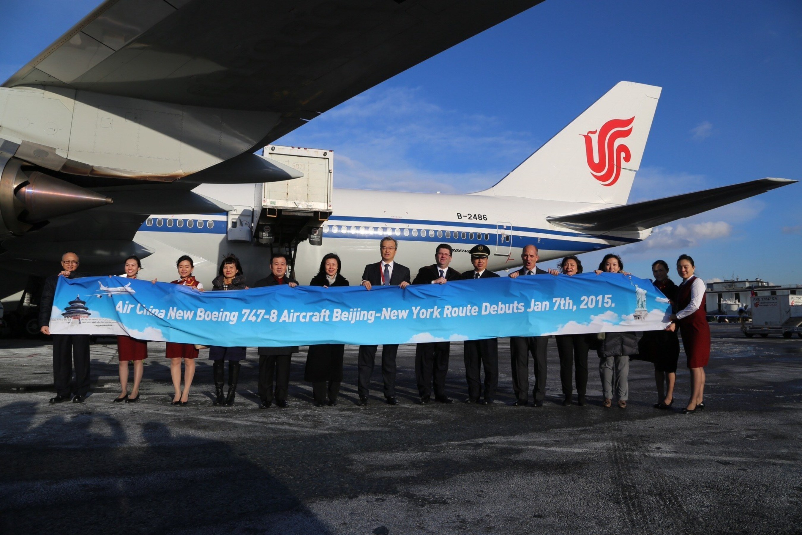 New York Welcomes Air China's New-Generation B747-8 Intercontinental
