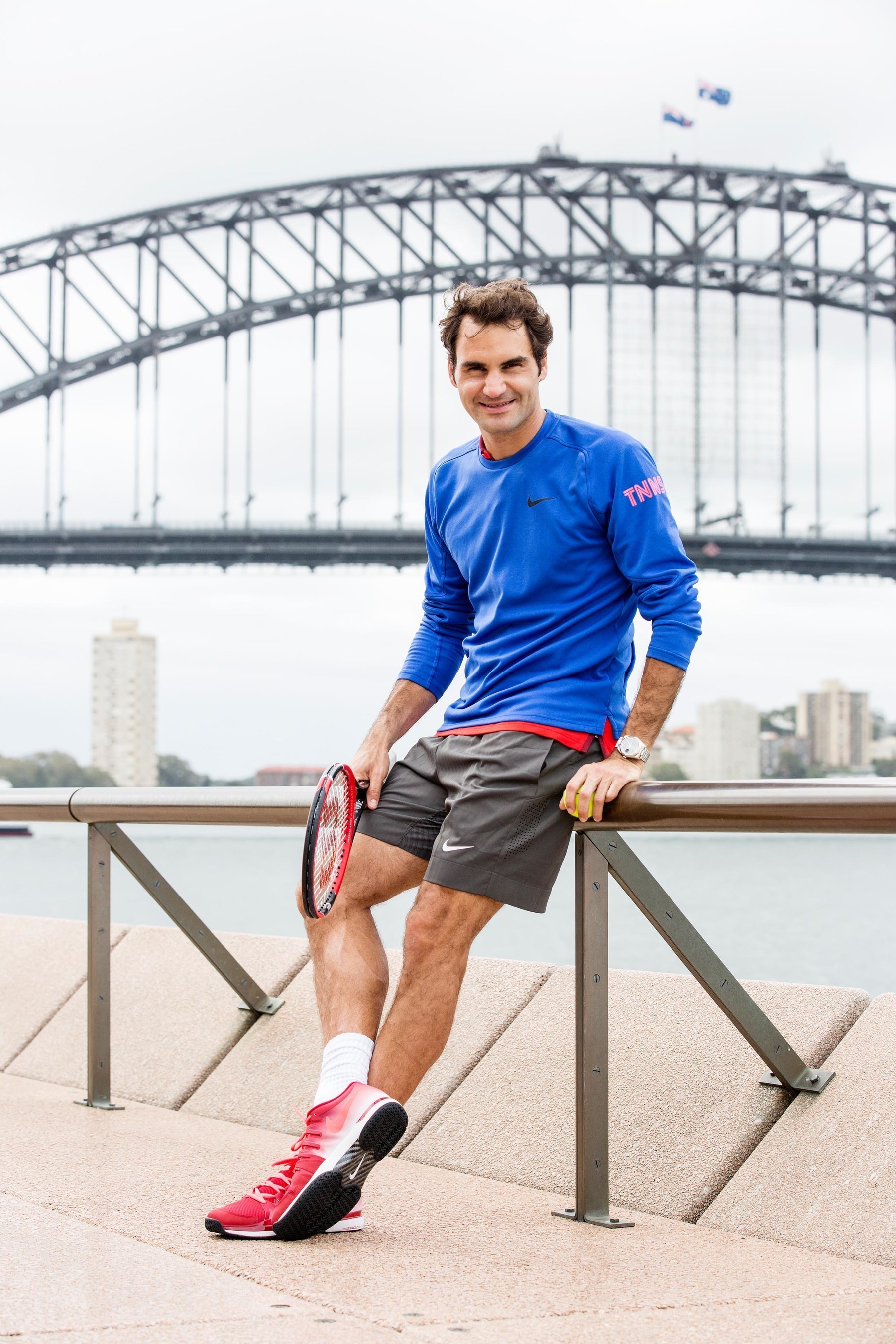 Roger Federer launches FAST4 TENNIS at the Sydney Opera House. Destination NSW_James Horan
