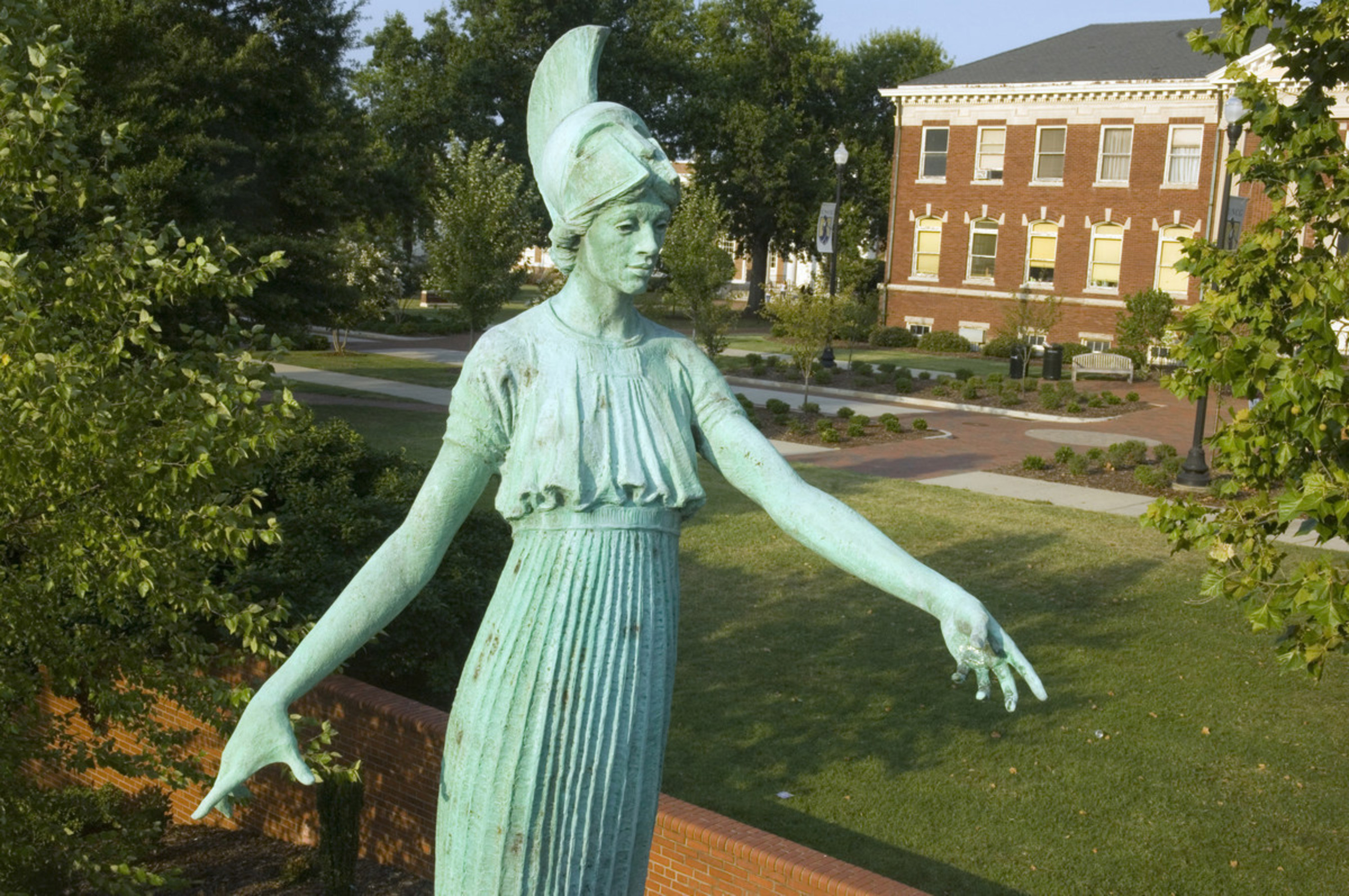 Founded in 1891, UNCG is the largest and most diverse university in the Triad region of North Carolina, serving more than 18,000 students. The statue of Minerva is one of the university's icons.