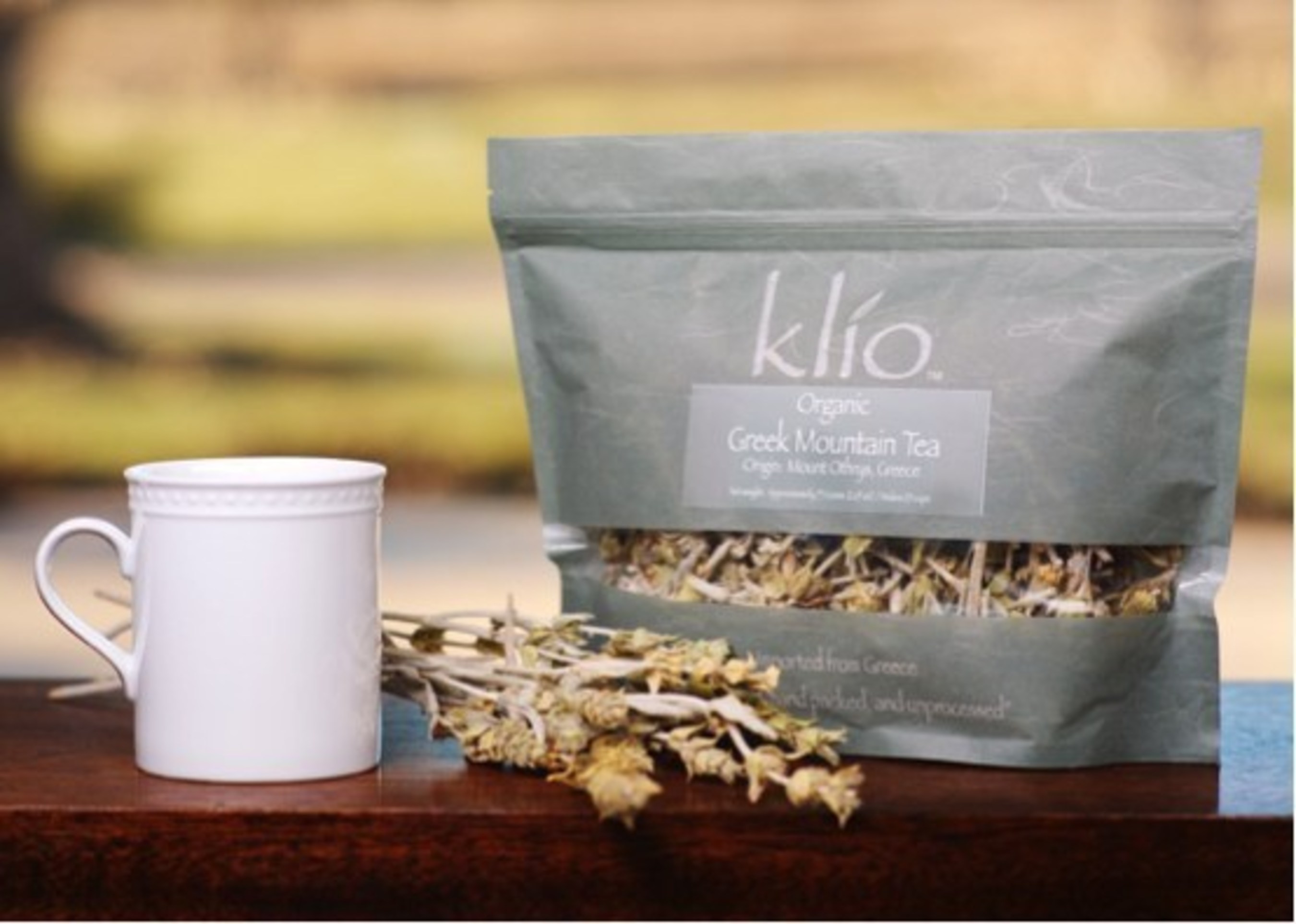Klio Organic Greek Mountain Tea rich in antioxidants and naturally caffeine free