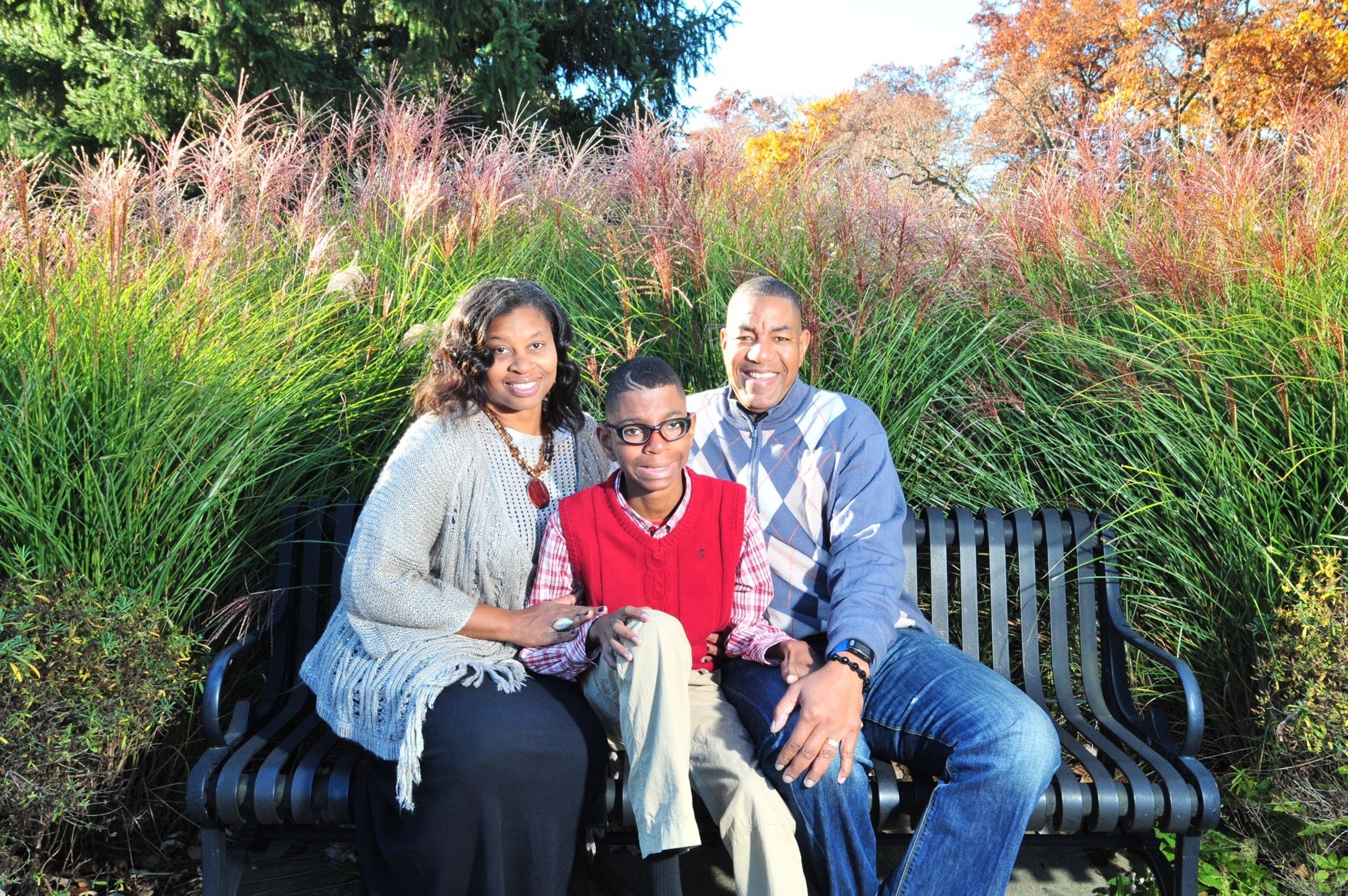The March of Dimes Foundation's 2015 National Ambassador and family. Pictured are 12-year-old National Ambassador Elijah Jackson (center) with his mom, Elise Jackson (left), and father, Todd Jackson (right).