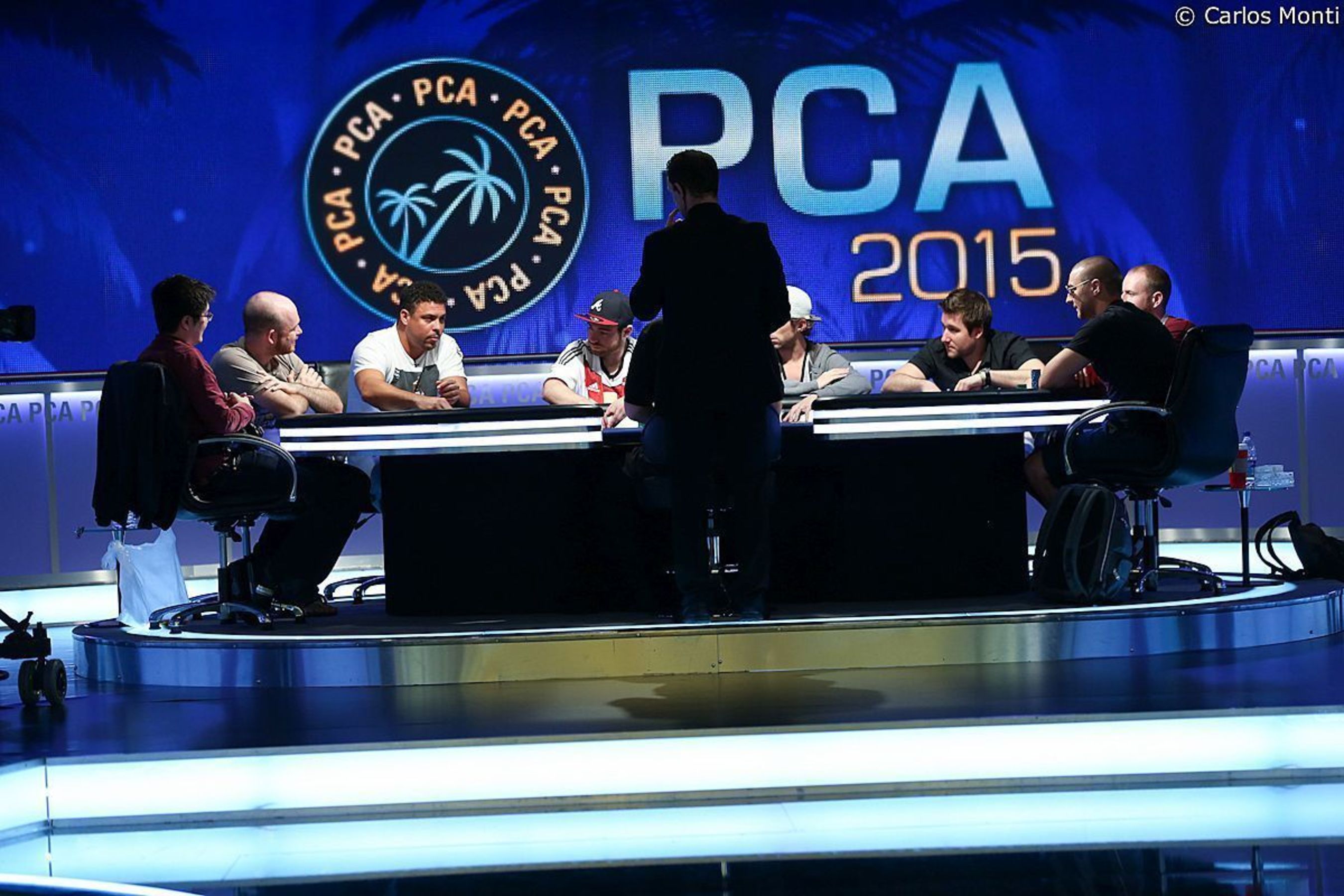 PCA TV table with Ronaldo - PokerStars Caribbean Adventure (PRNewsFoto/PokerStars)