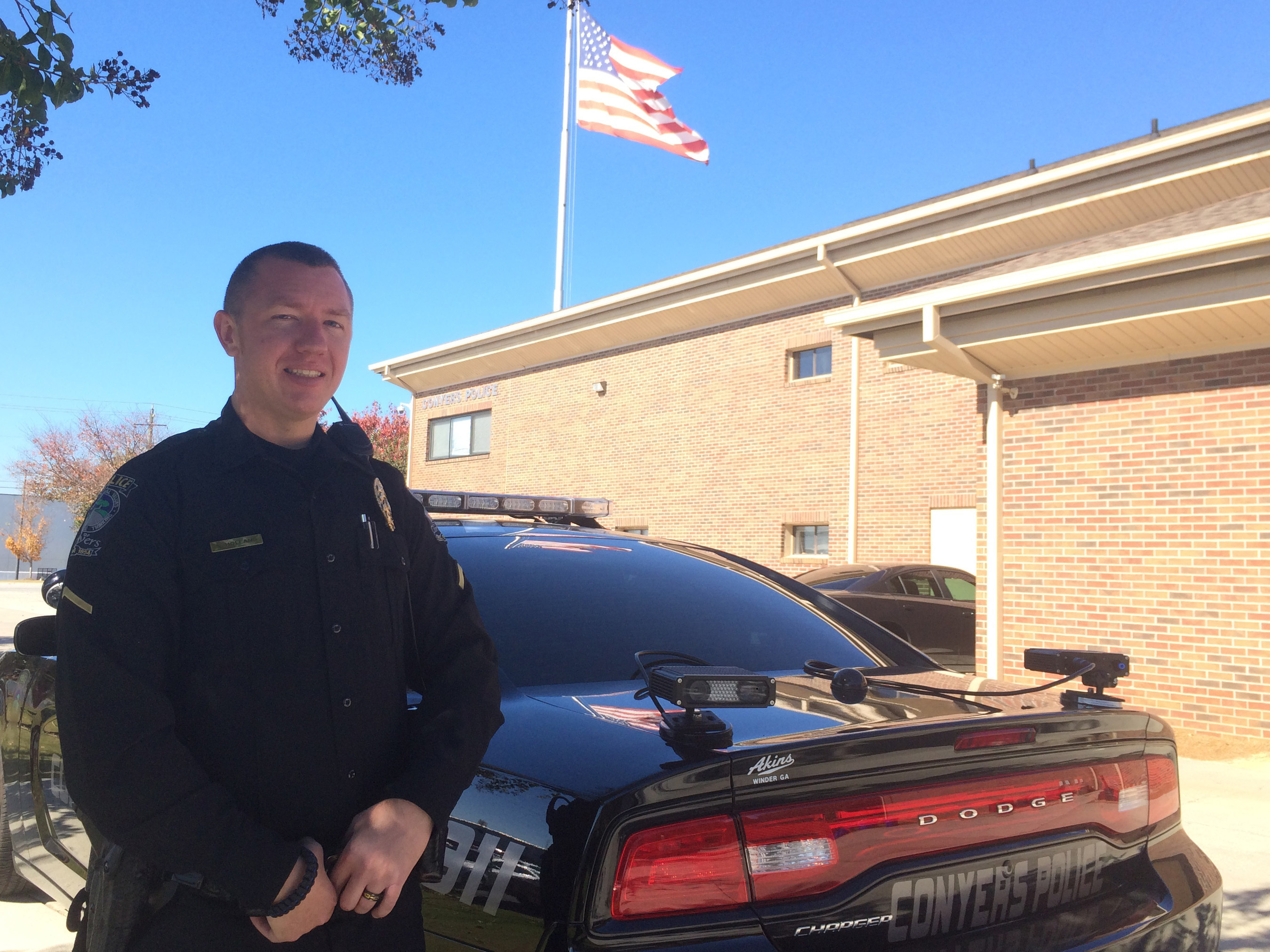 Officer Spencer Holland with his Vigilant Solutions License Plate Reader (LPR) System