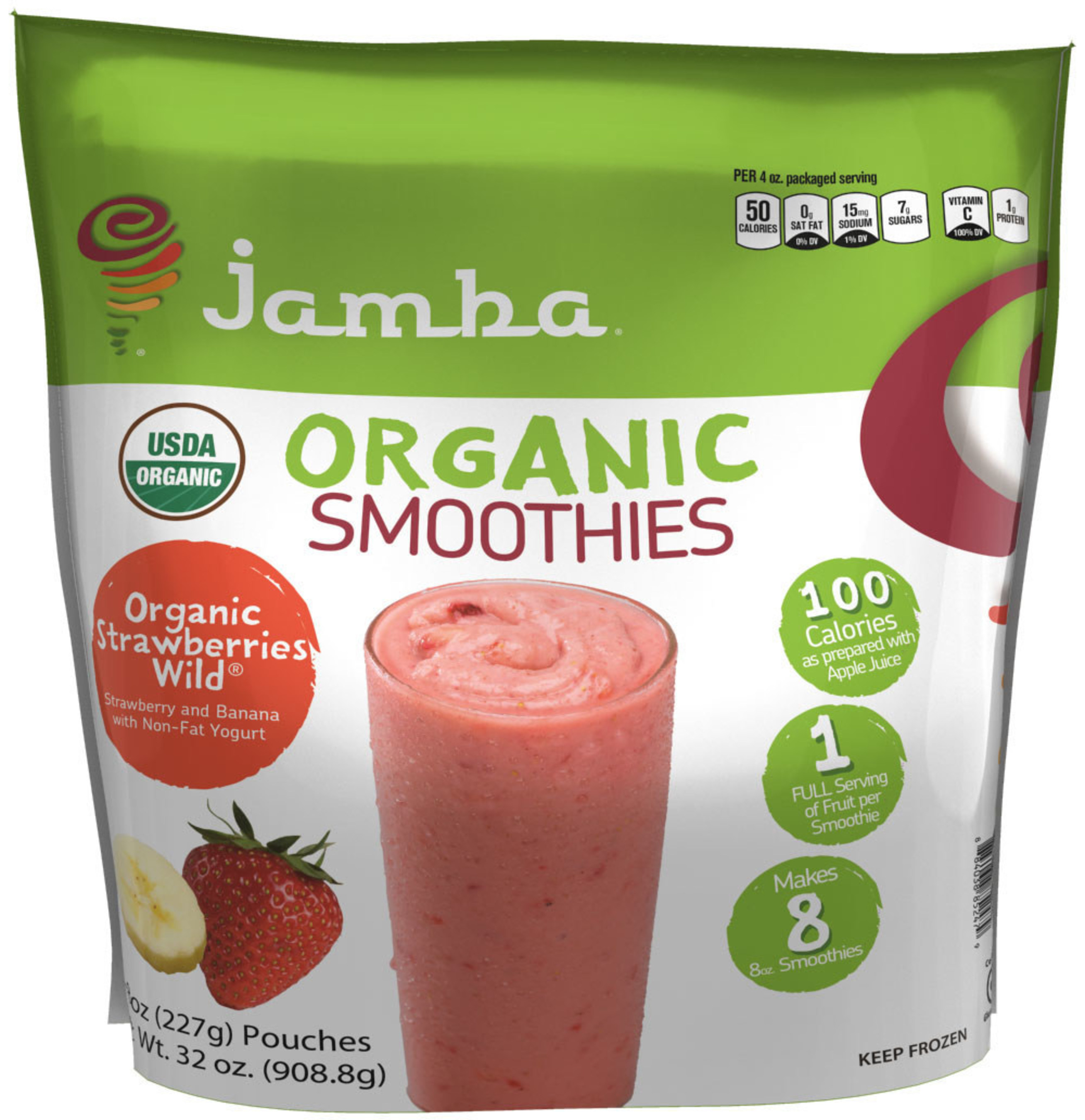 Jamba At-Home smoothie line welcomes new certified-organic variety in bulk-sized package available at Sam's Club