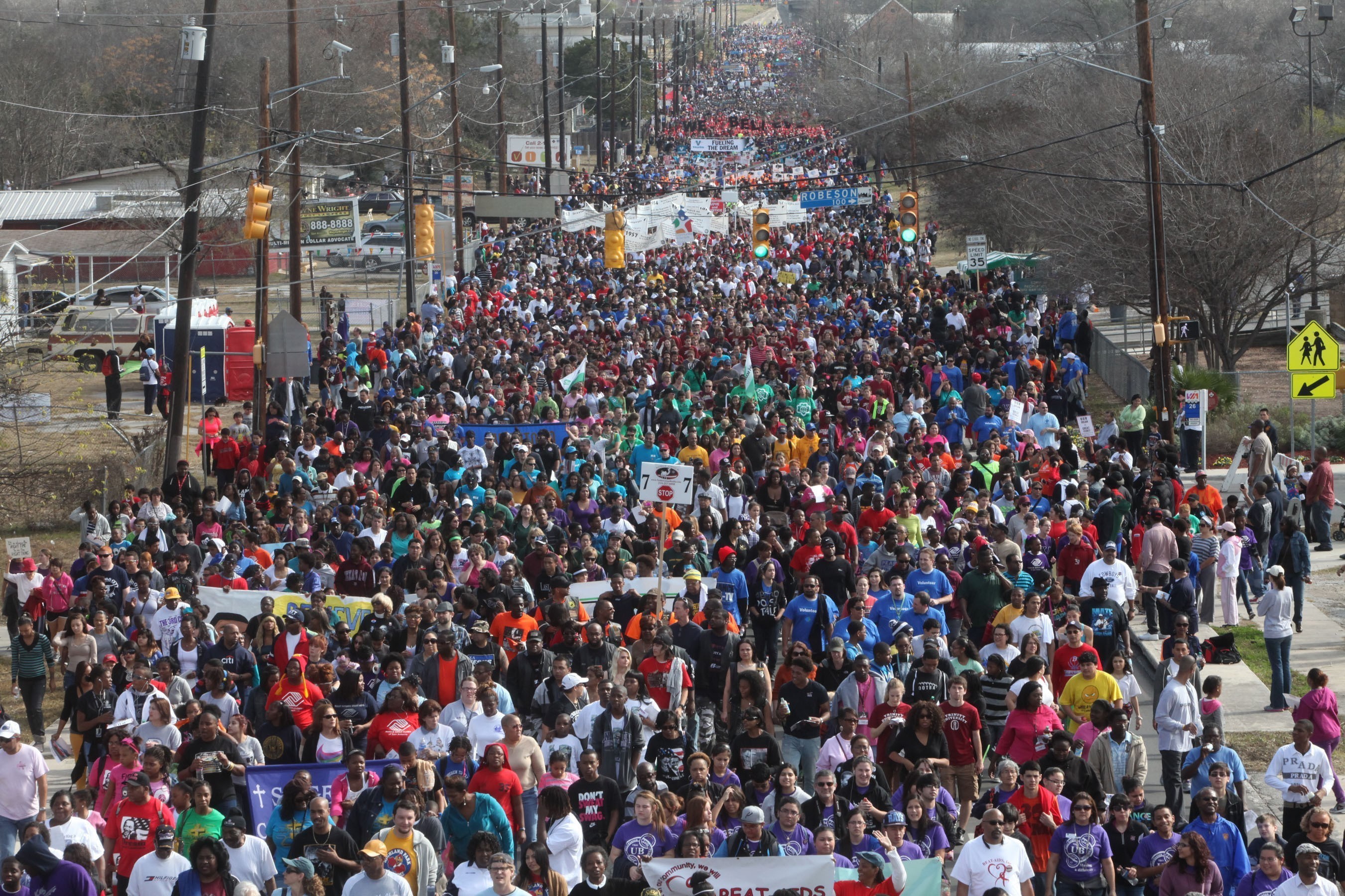 Each year more than 150,000 people participate in the City of San Antonio-sponsored march honoring the life and legacy of Martin Luther King, Jr. as part of an annual citywide commemoration. San Antonio is home to one of the largest marches in the nation honoring Dr. King.