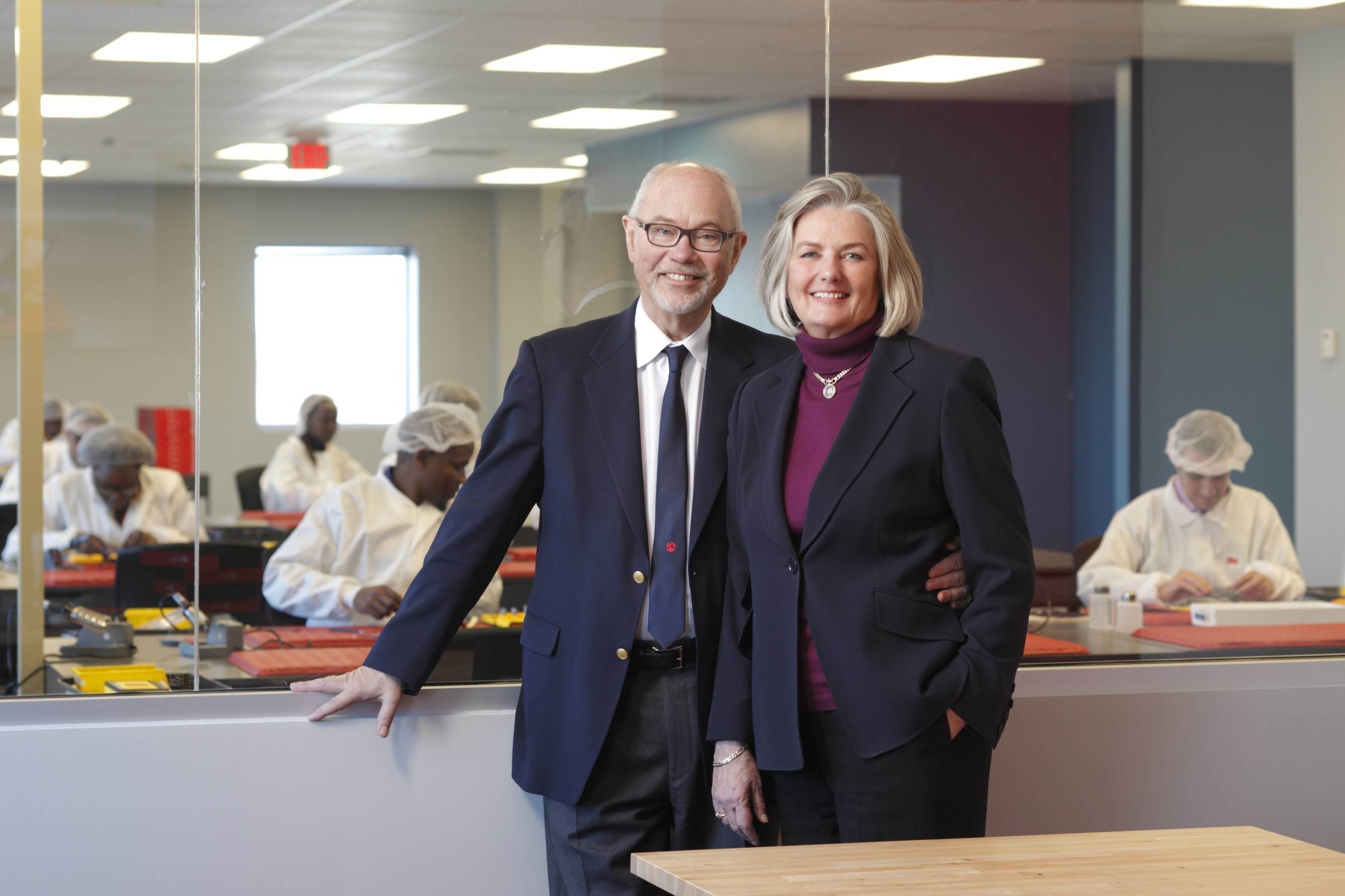 Ulla and JP Bak, co-founders of Bak USA, debut PC tablet company's world headquarters in Buffalo, NY. Bak tablets are completely assembled in the USA.