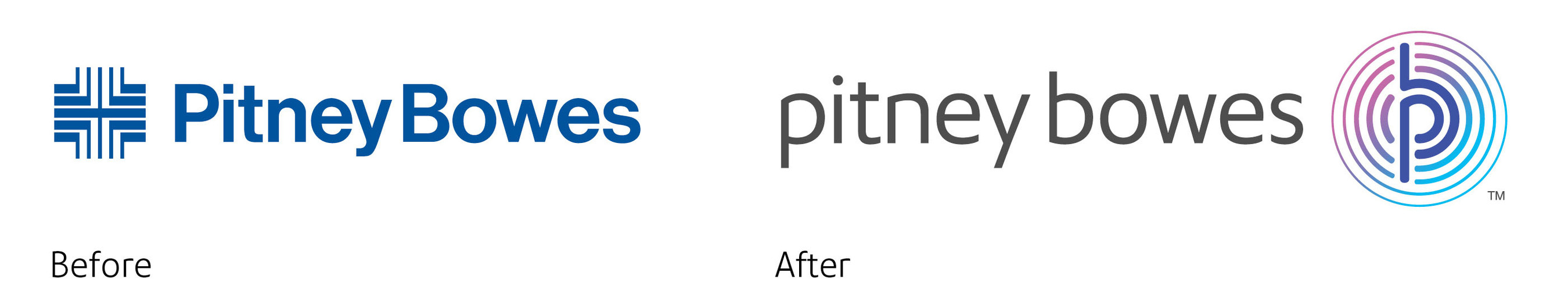 Pitney Bowes Logo: Before and After