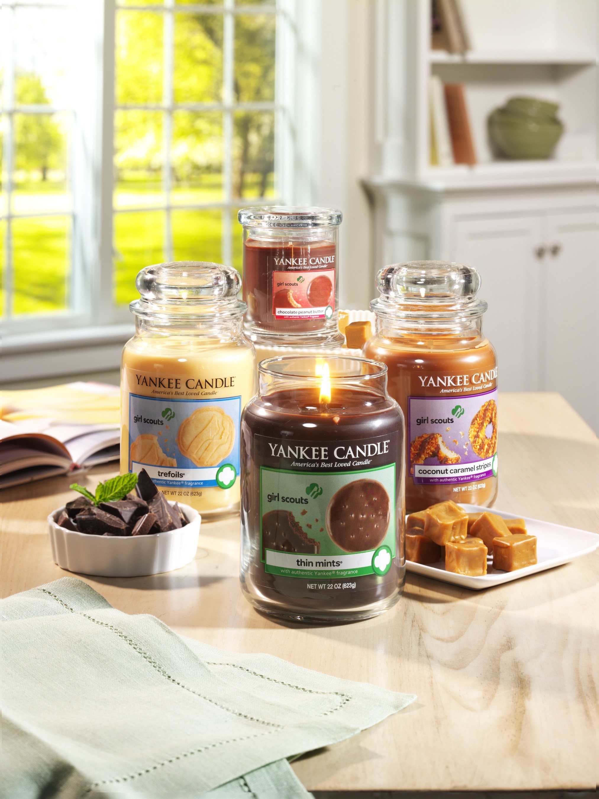 Introducing Yankee Candle's delicious new Girl Scout Cookies Limited Edition Candle Collection.