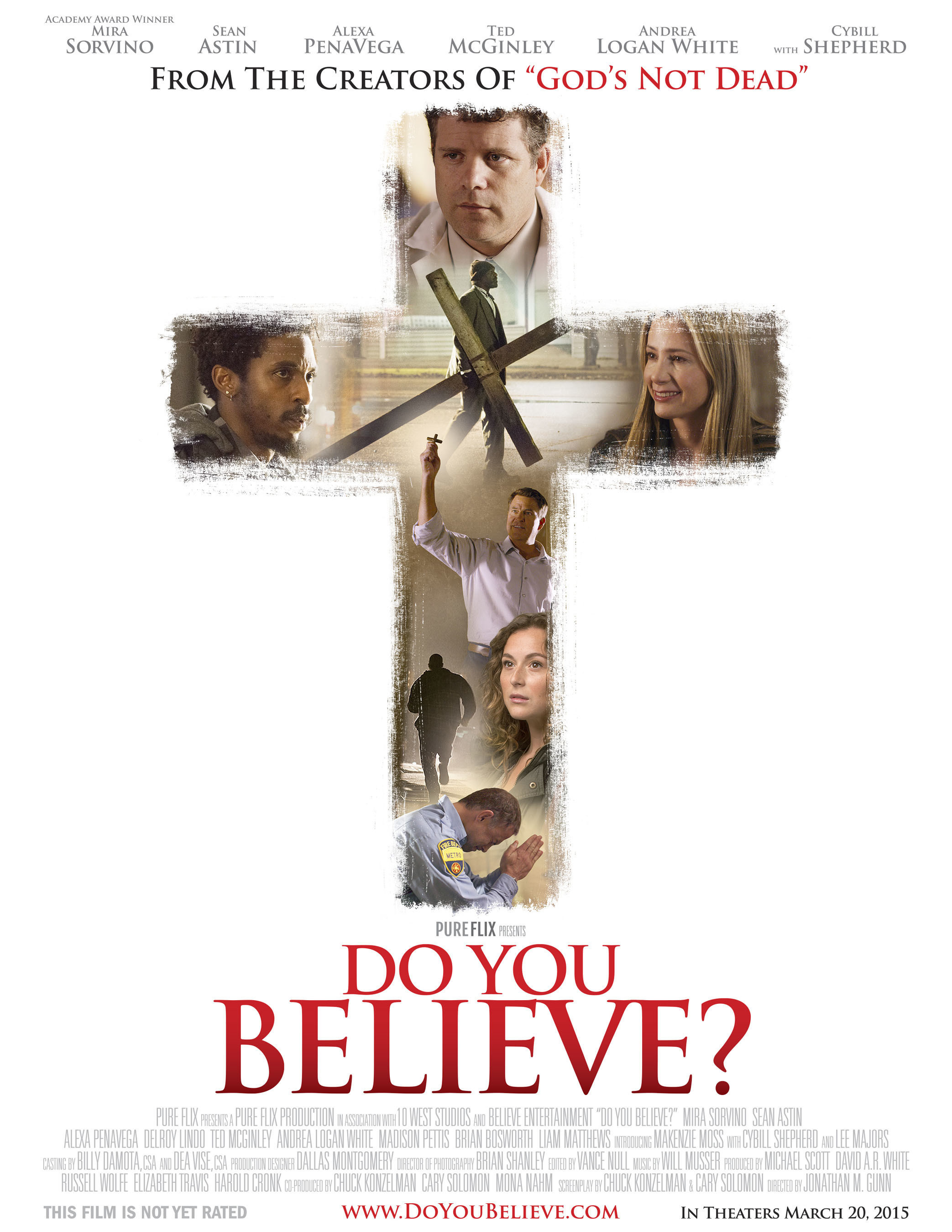 Courtesy of Pure Flix. Official artwork for the film "Do You Believe?" releasing in theaters March 20, 2015.