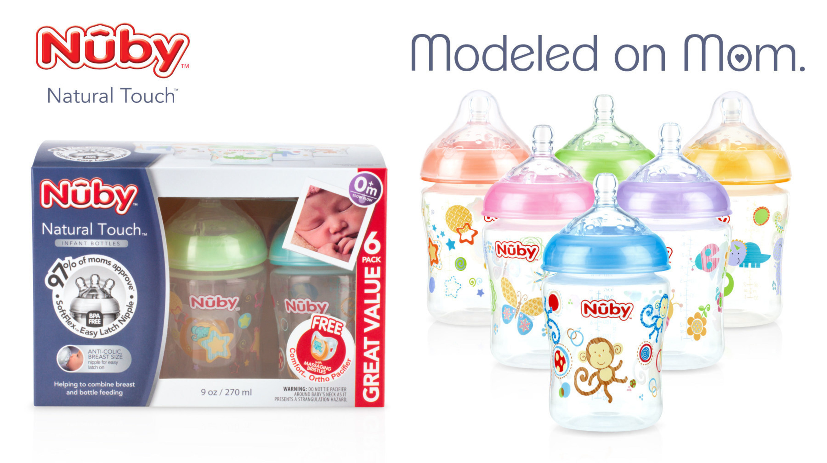 NUBY(TM) LAUNCHES NEW NATURAL TOUCH(TM) BOTTLE RANGE WITH SOFTFLEX(TM) EASY LATCH NIPPLE