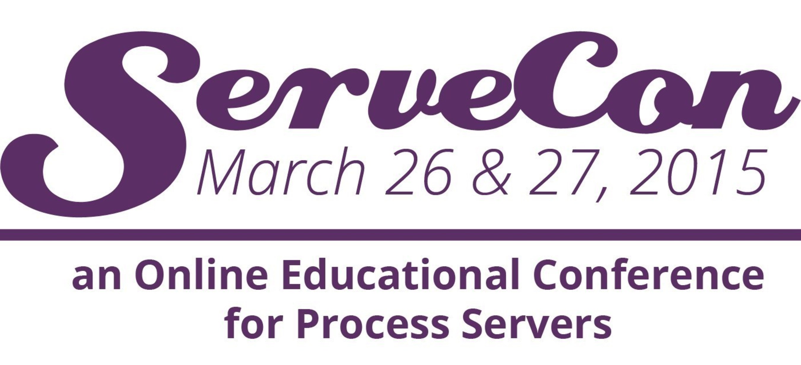 ServeCon is the online educational conference for process servers. Register at www.servecon.com